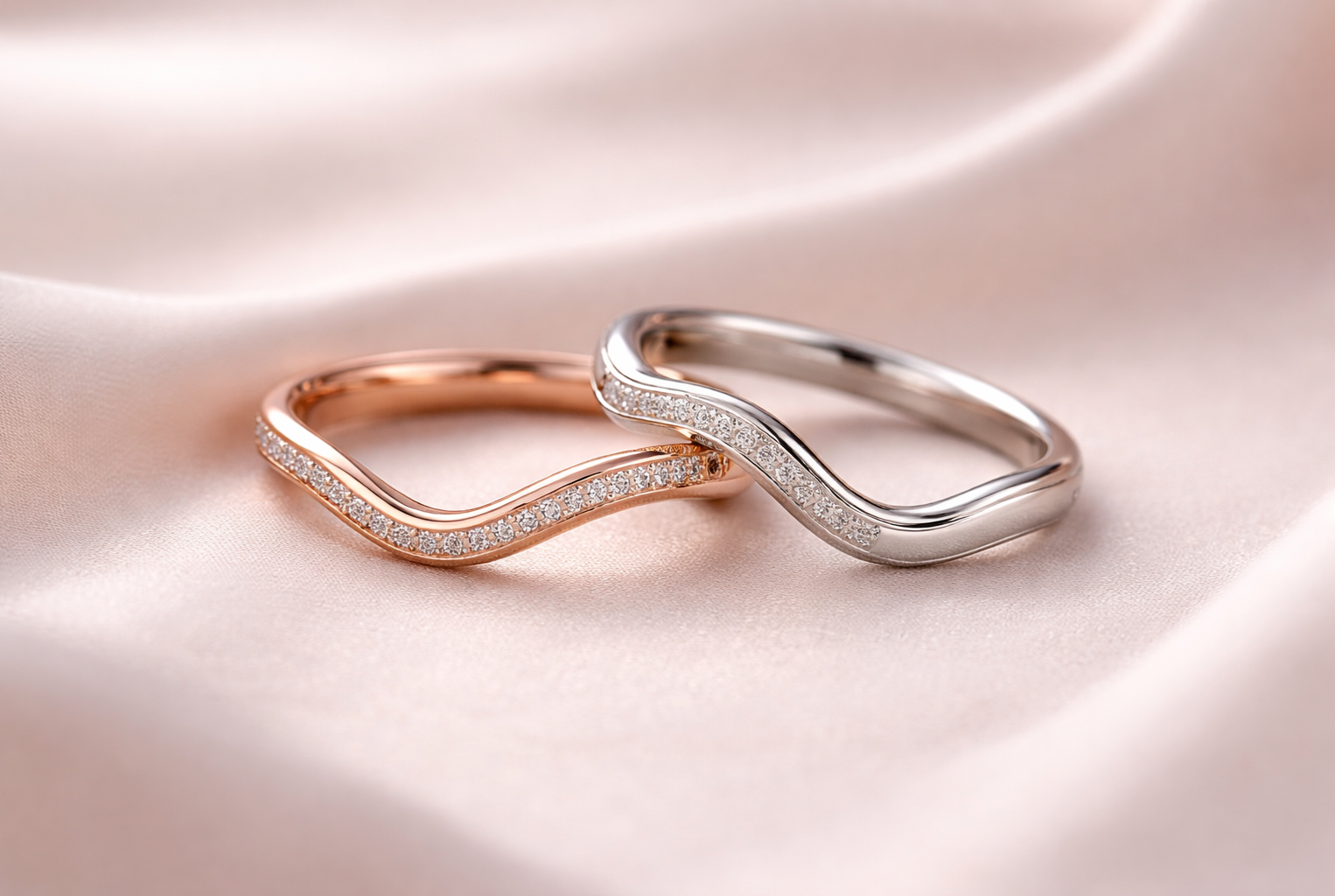 Curved Wedding Rings