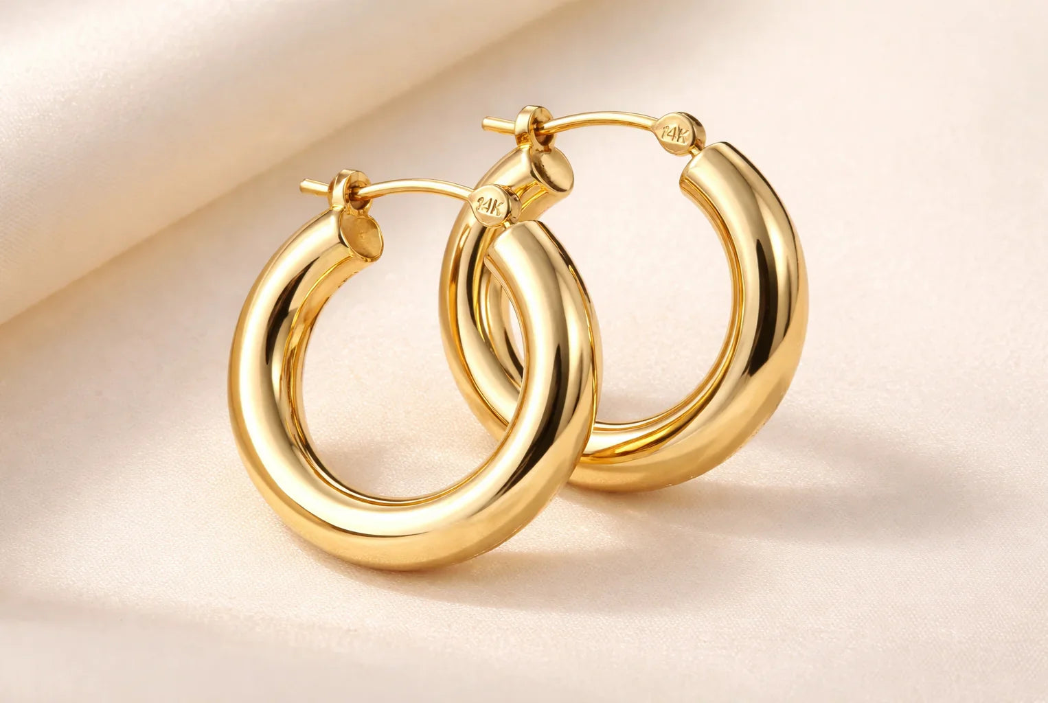hoop Earrings , MH Elegance Gold Hoop Earrings