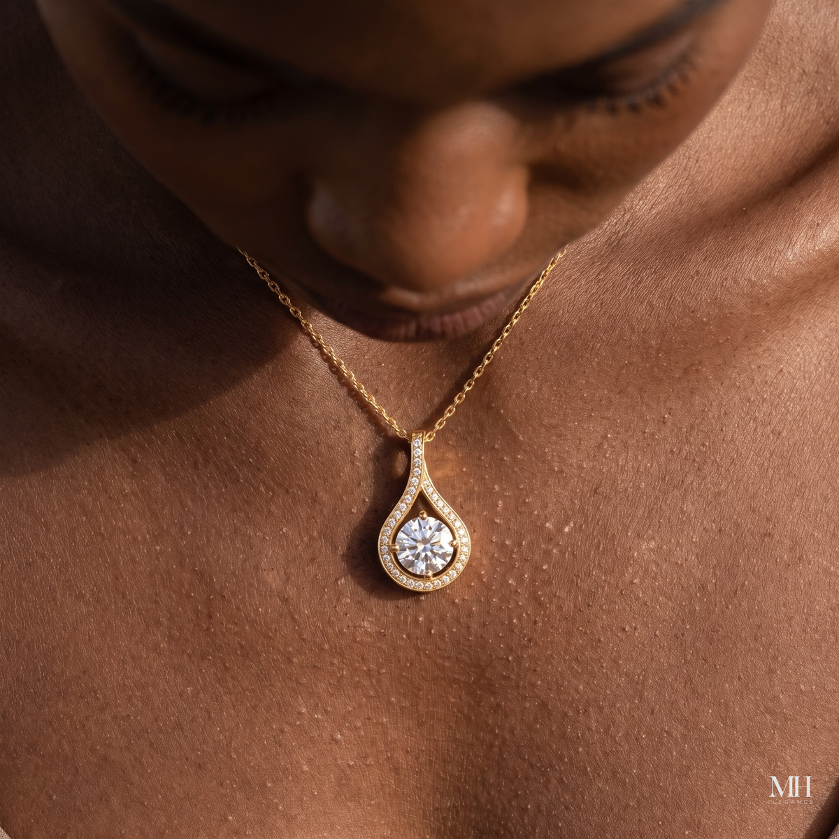 Moissanite Pendant Necklace for Women | 0.5-6 Carat Solitaire | Sterling Silver Gold