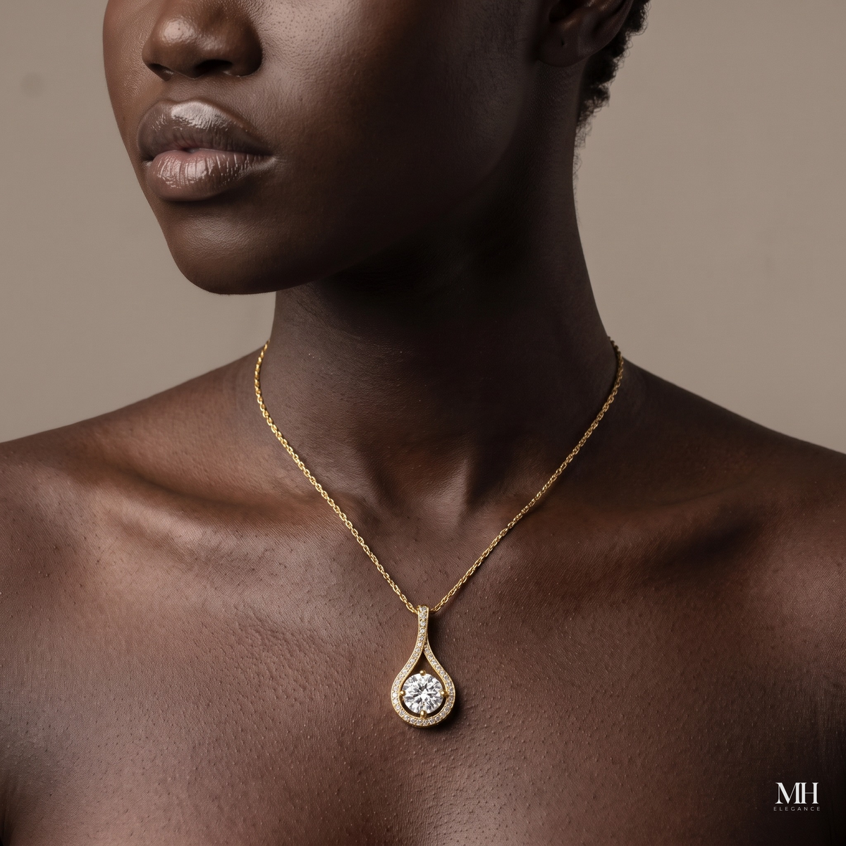 Moissanite Pendant Necklace for Women | 0.5-6 Carat Solitaire | Sterling Silver Gold