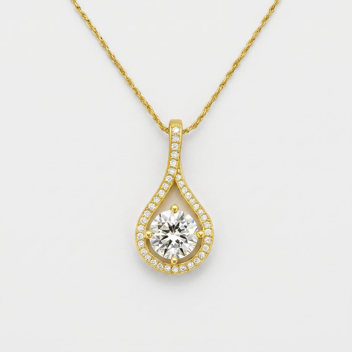 Moissanite Pendant Necklace for Women | 0.5-6 Carat Solitaire | Sterling Silver Gold