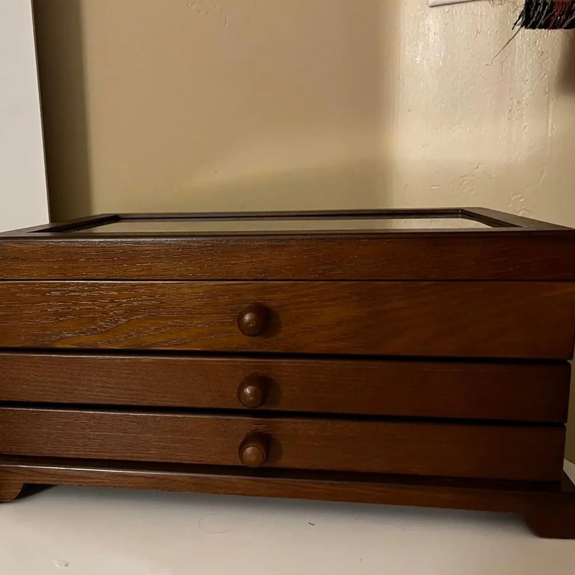 3 Layer Wooden Jewelry Box Organizer for Women