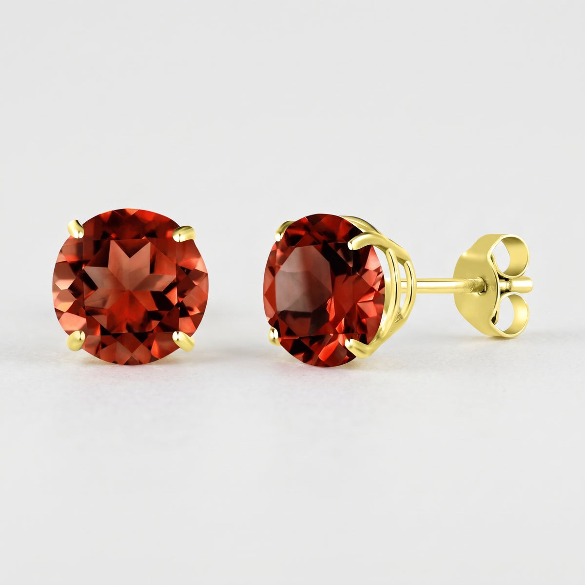 Boucles d'oreilles clous Zira Grenat