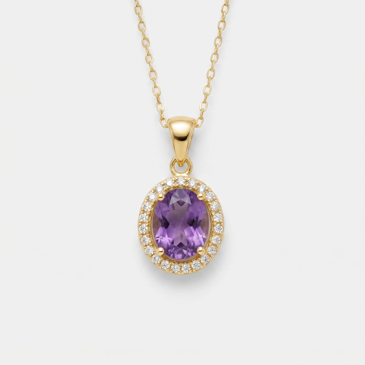 Collar colgante Aura Amatista Halo