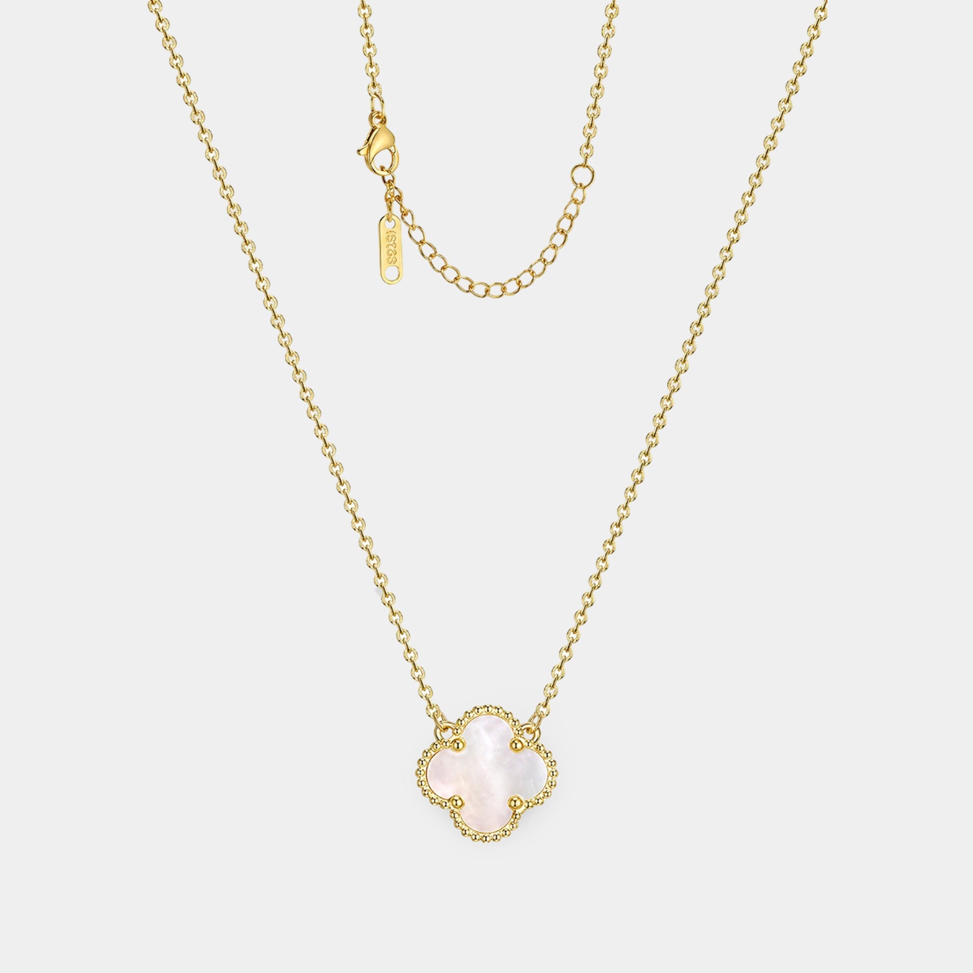 18K Gold-Plated Four-Leaf Clover Necklace | Dainty Luck Charm Pendant | Good Fortune – MH ELEGANCE - MH ELEGANCE - 18K Gold-Plated Four-Leaf Clover Necklace | Dainty Luck Charm Pendant | Good Fortune – MH ELEGANCE - Necklace