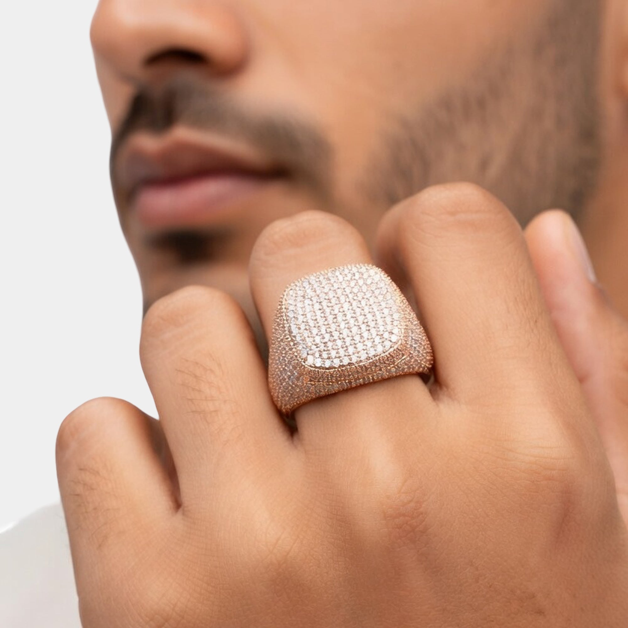 18K Gold Plated Hip Hop Bling Urban Iced Ring - MH ELEGANCE - 18K Gold Plated Hip Hop Bling Urban Iced Ring - Ring