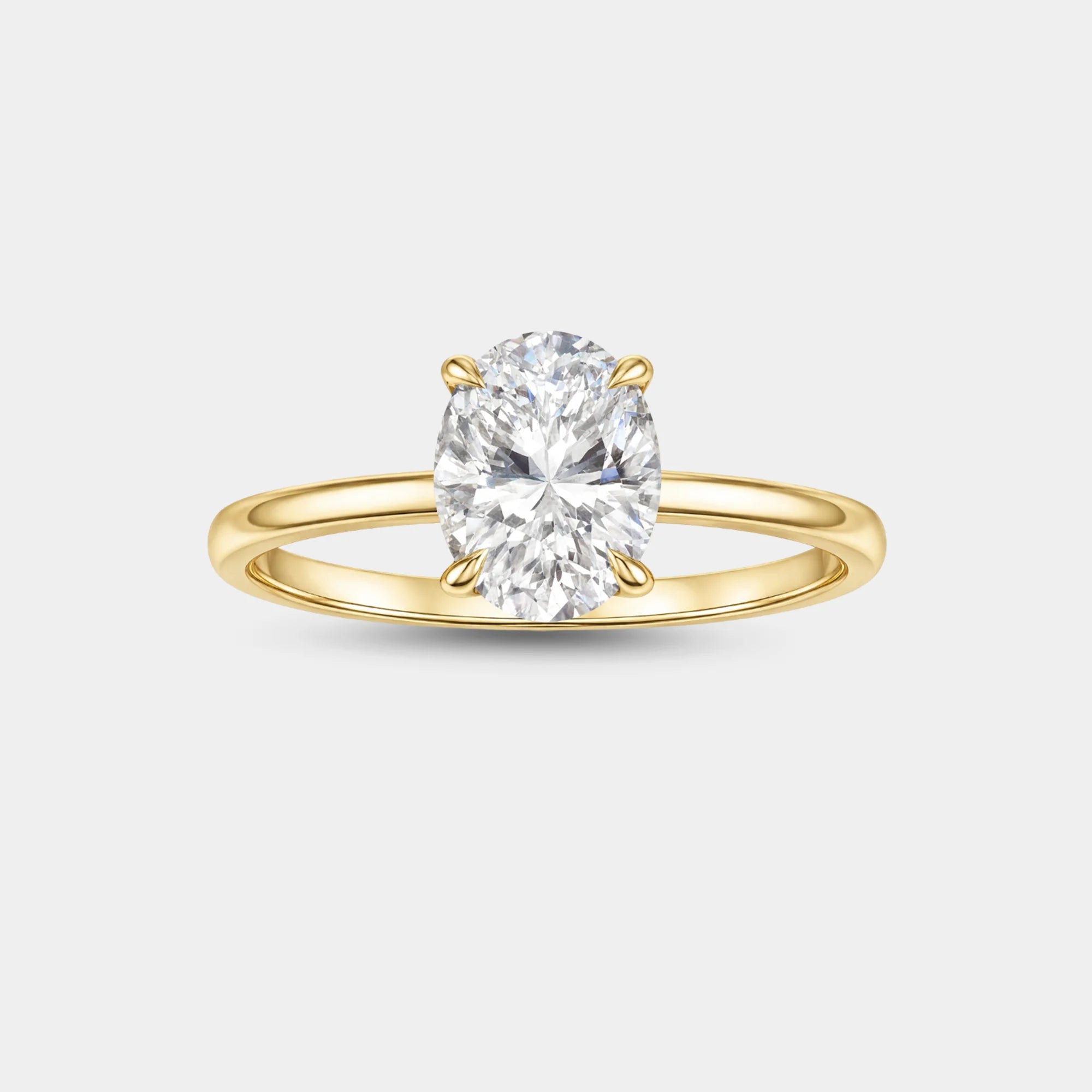 3CT Oval Cut Solitaire Ring