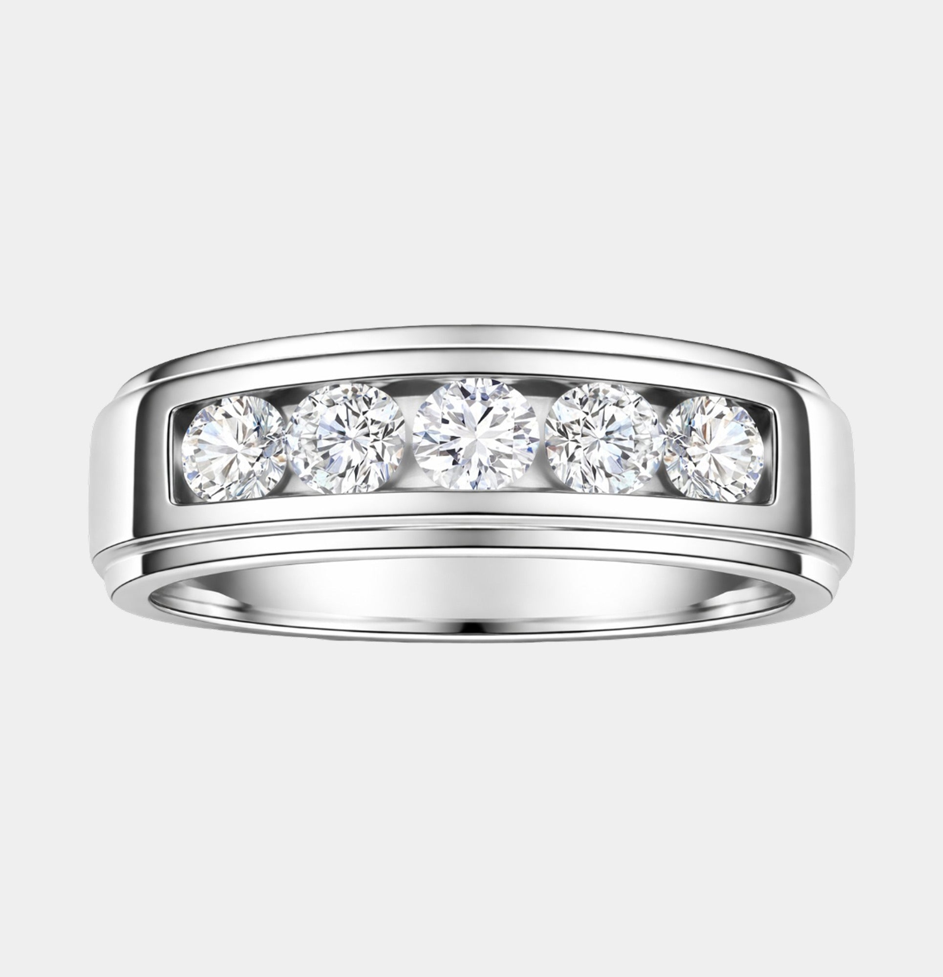 Celestial Luxe Moissanite Eternity Wedding Band