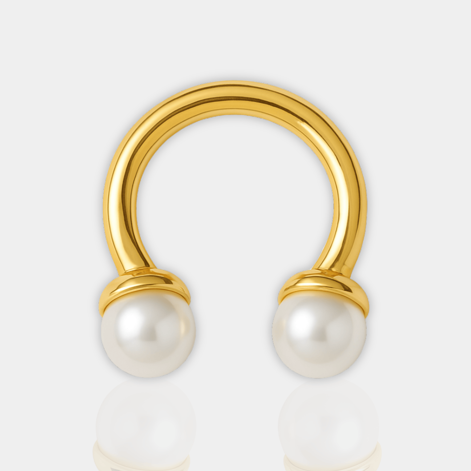 Twin Pearl Arc Ring