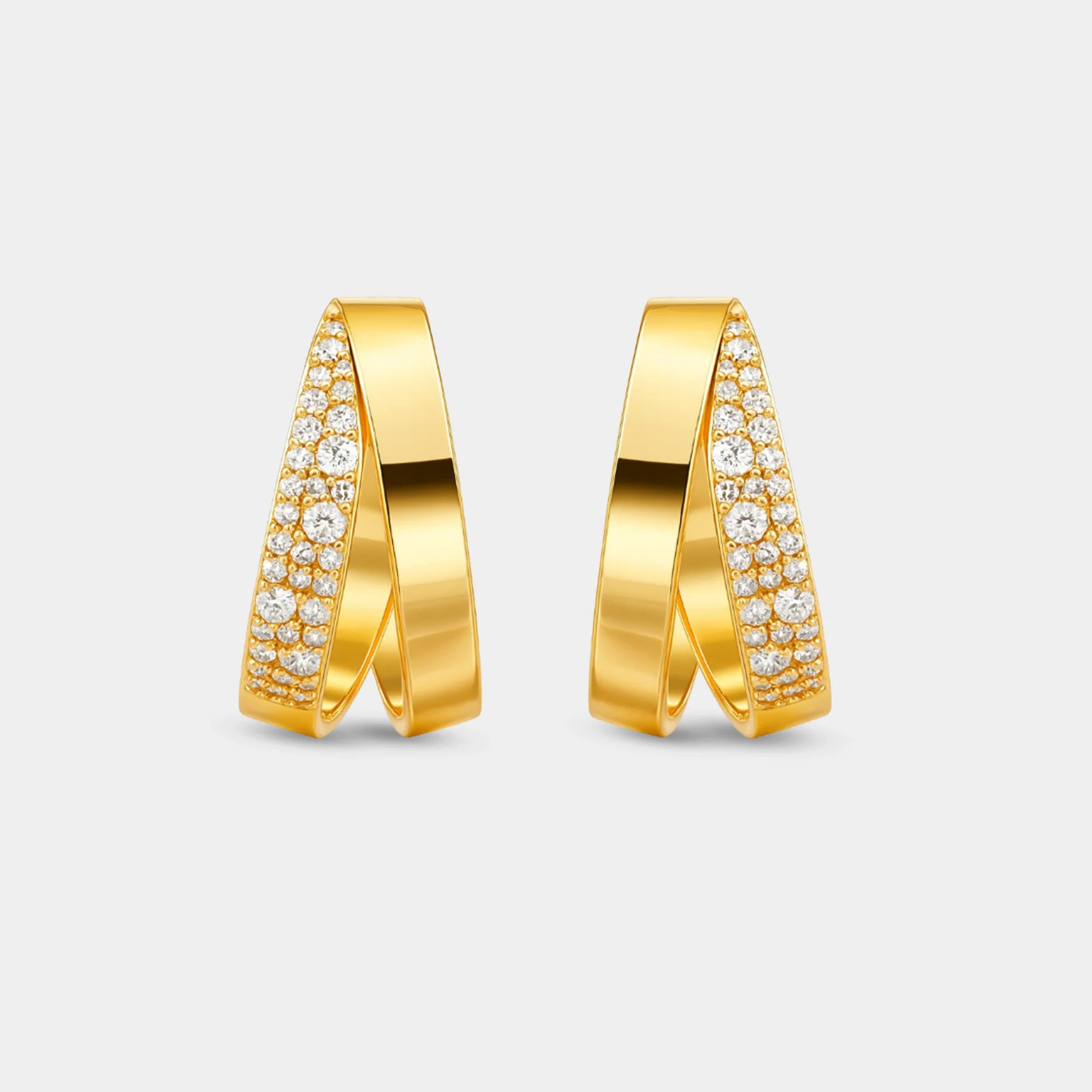 Double Cuff Statement Hoops