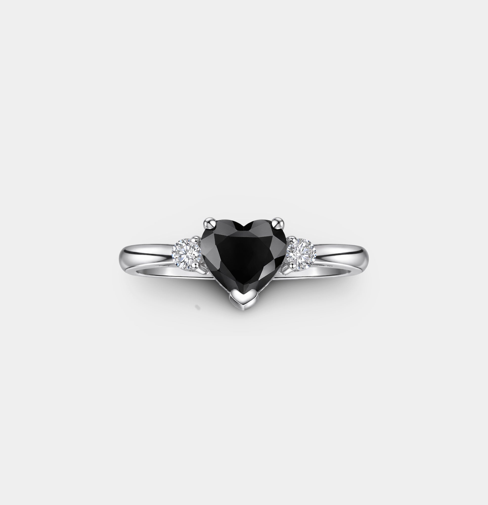 Sterling Silver Celestial Heart Glow Ring
