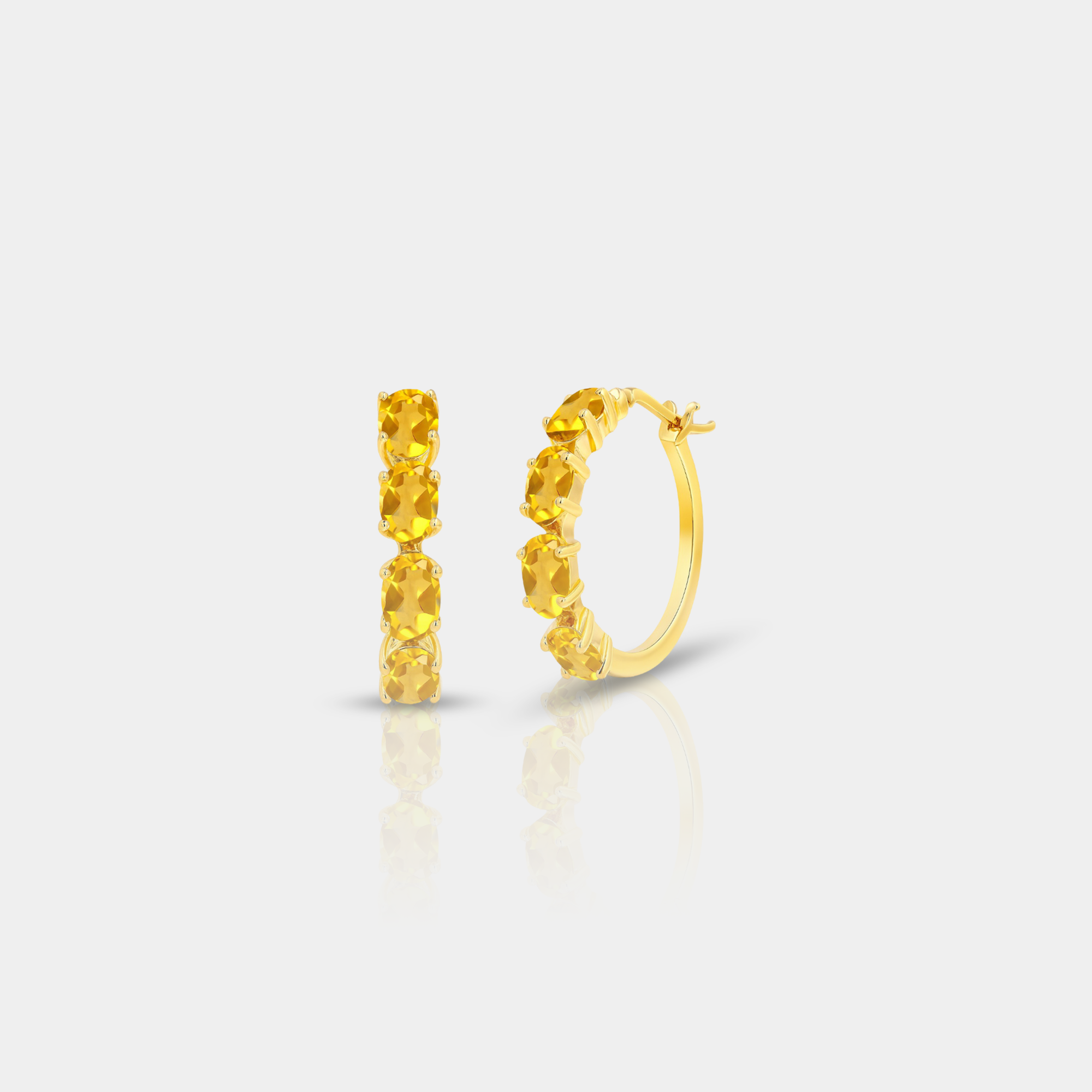 Citrine Hoop Earrings