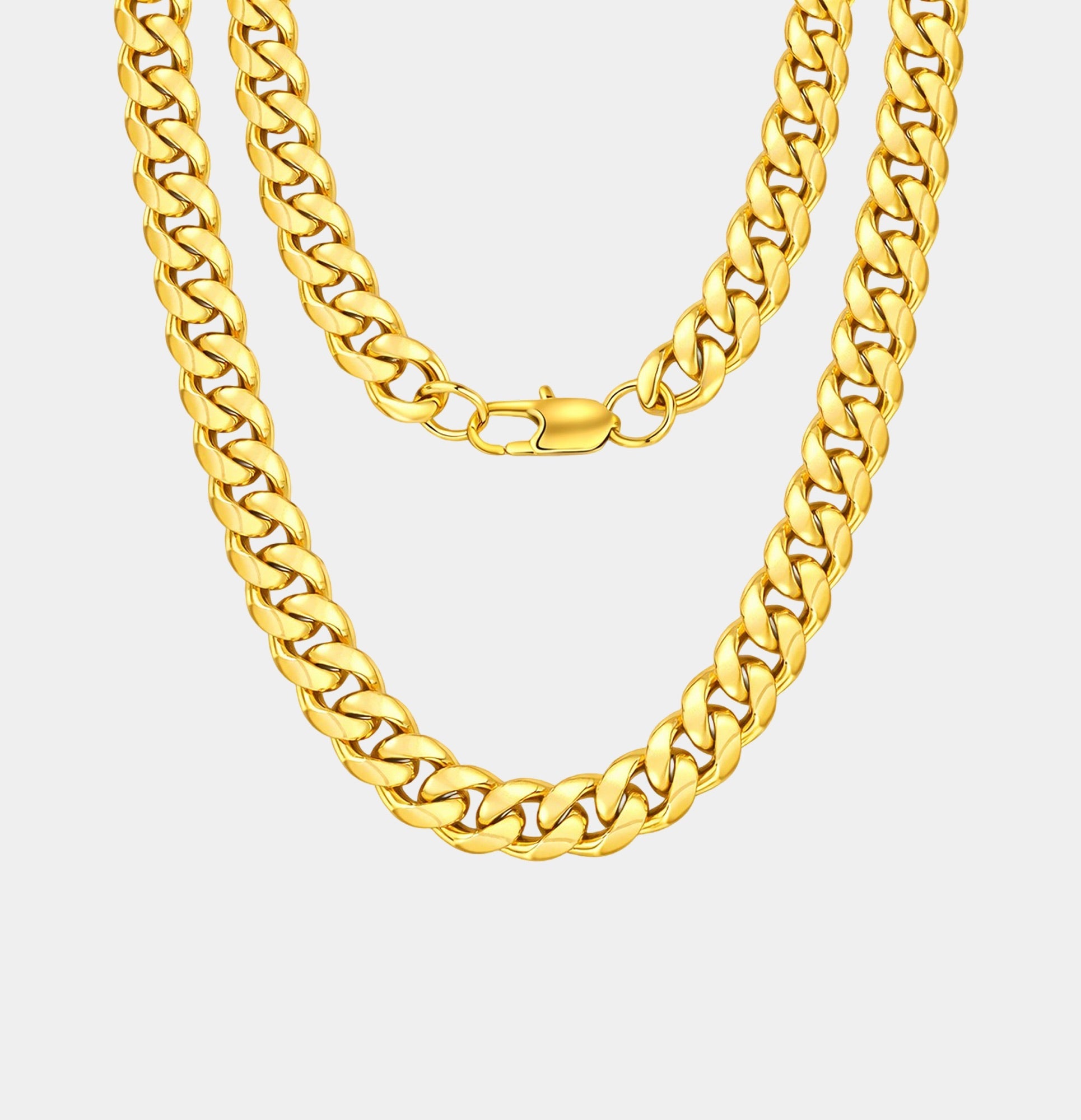 18K Gold Diamond Edge Cuban Chain