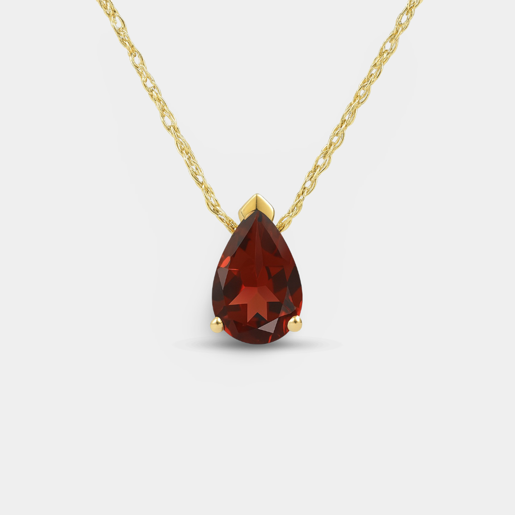 Lira Garnet Teardrop Pendant Necklace