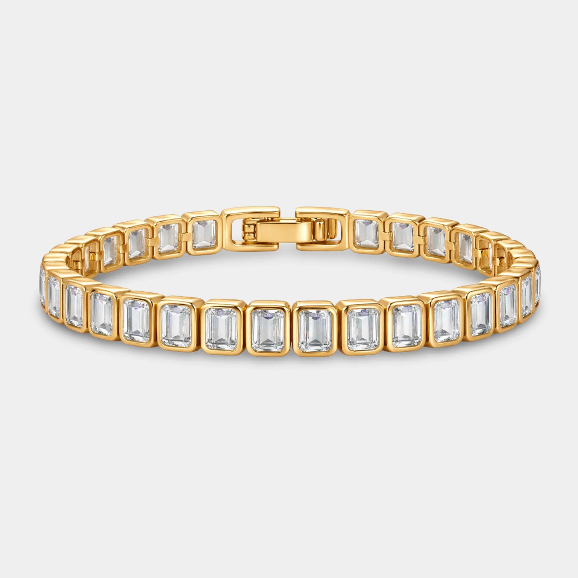 Bezel-Set CZ Tennis Bracelet