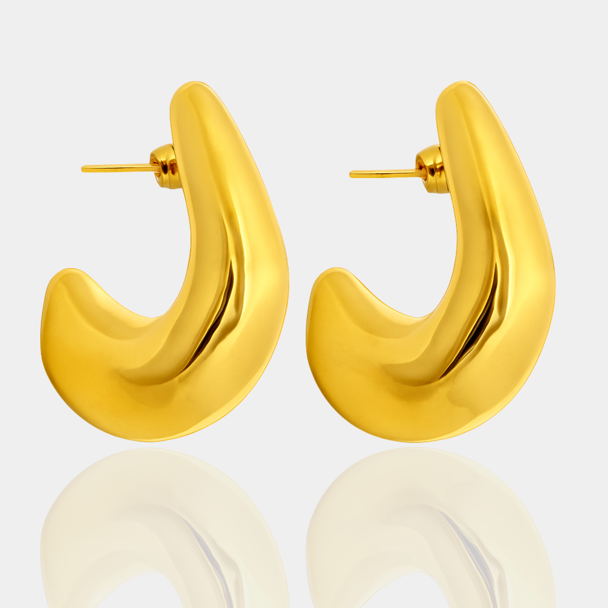 Chunky Gold Hoop Earrings