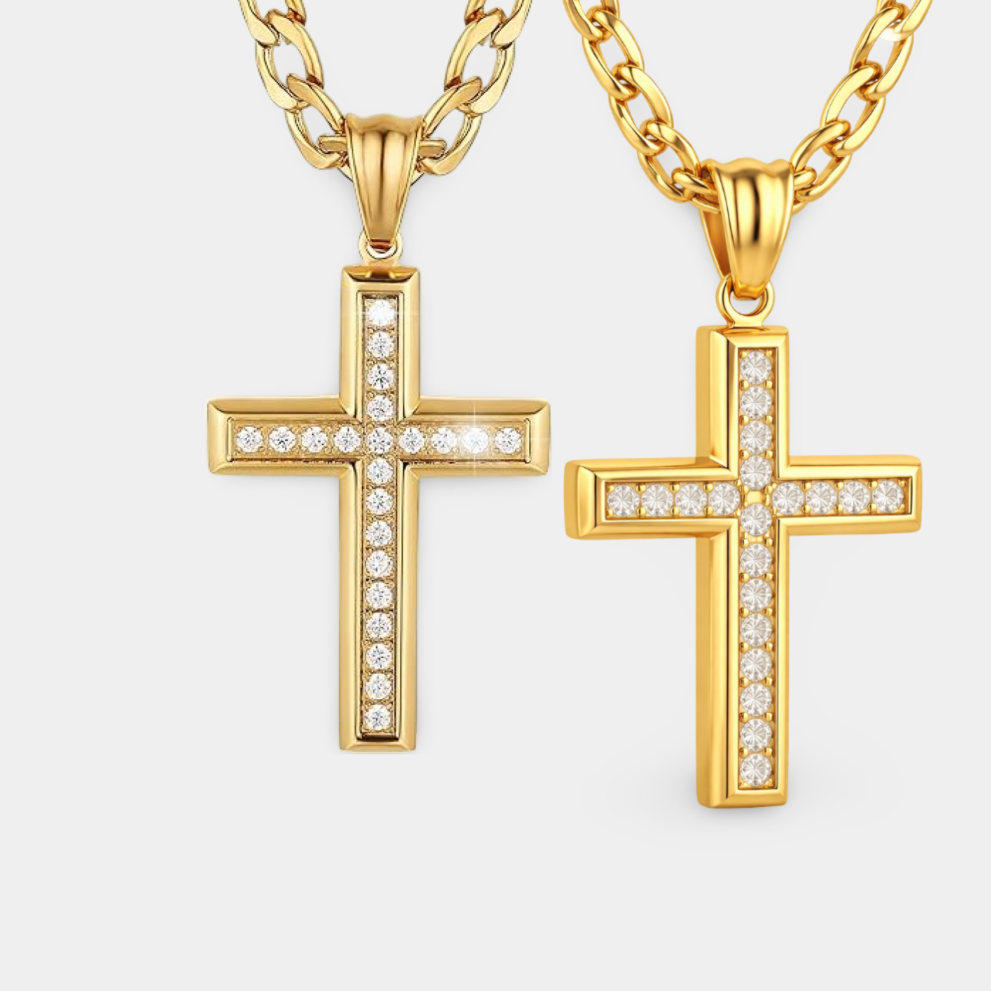 24K Gold Plated Eternal Faith Cross Necklace