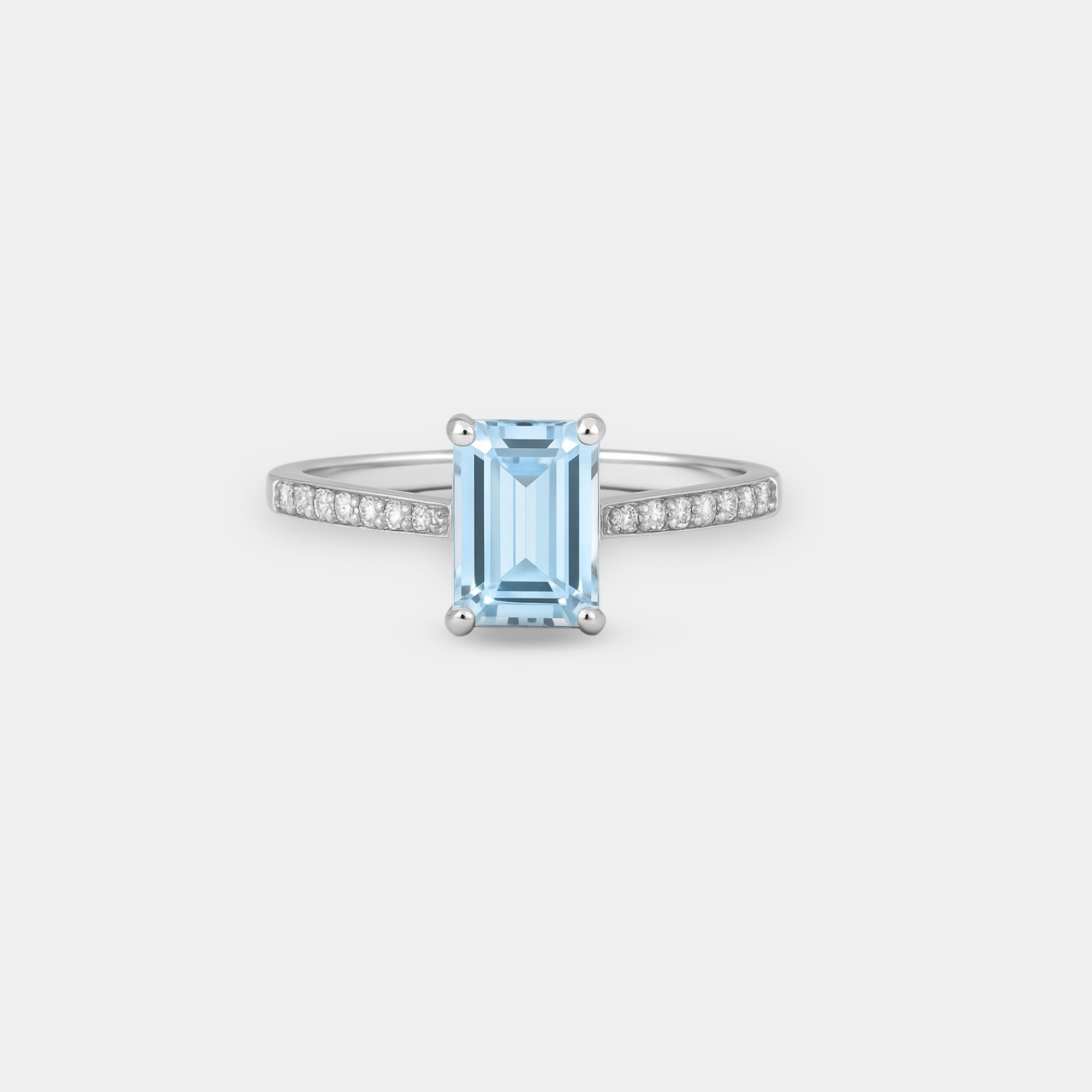 Eira Aquamarine Diamond Ring