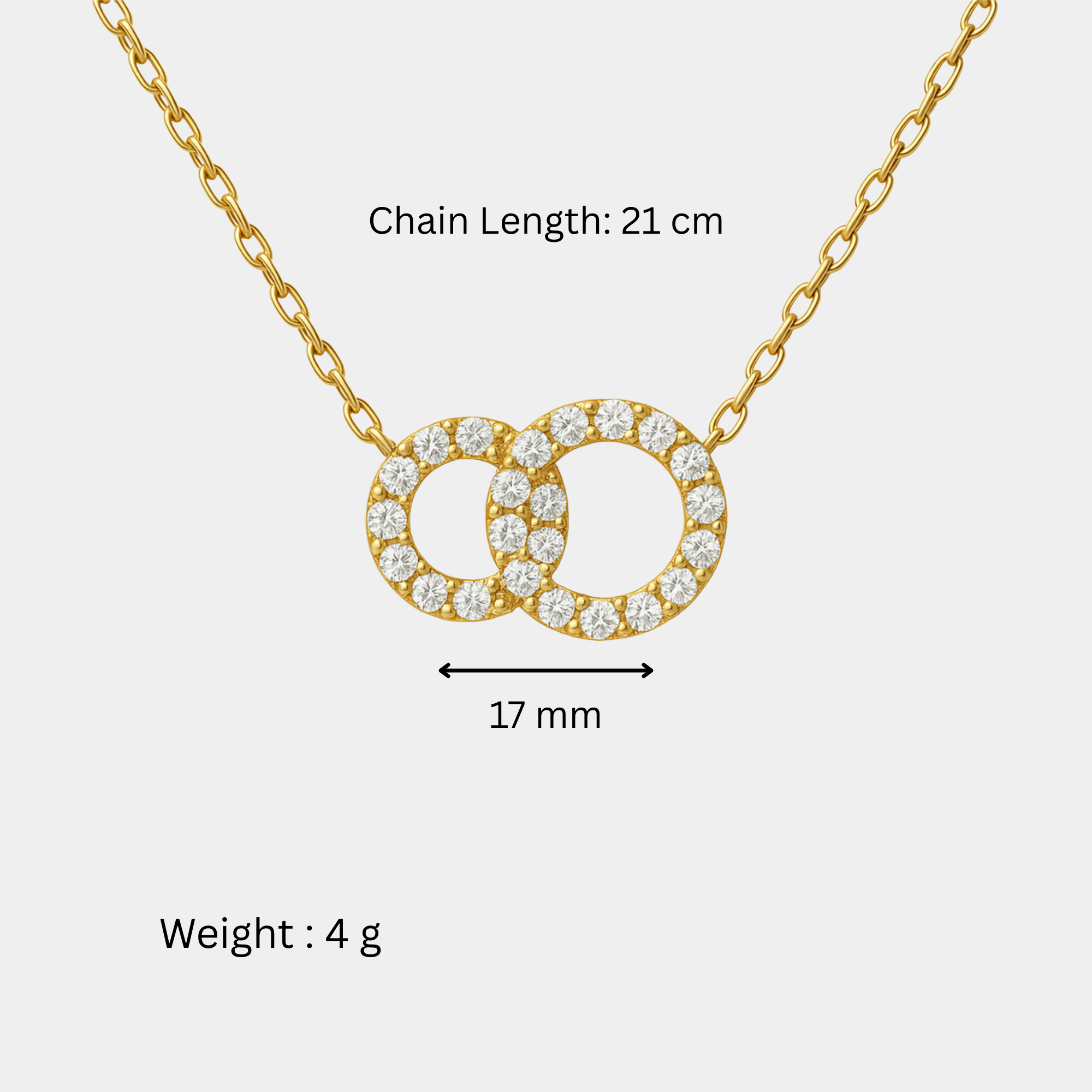 Gold Circle Pendant Necklace - MH ELEGANCE