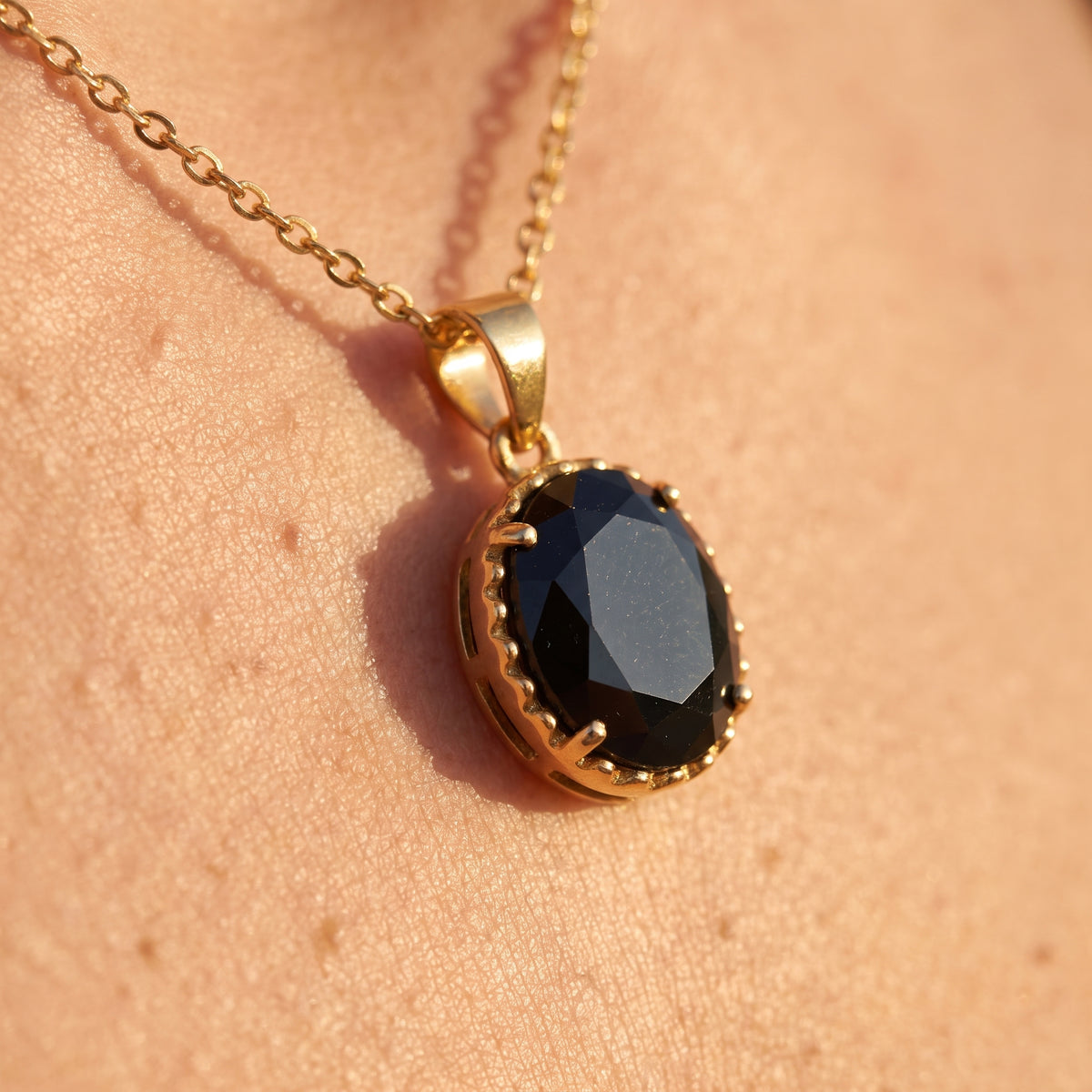 Pendentif Solitaire Onyx