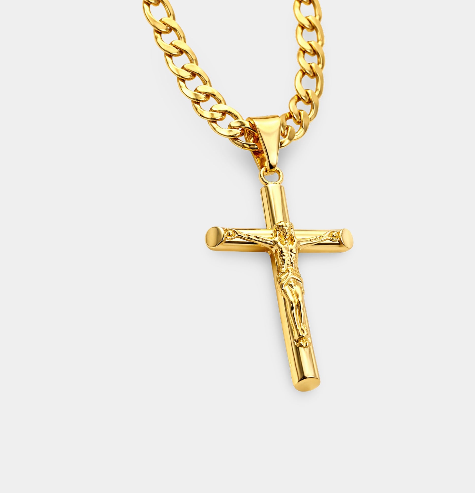 24K Gold Divine Heritage Crucifix Necklace | Men's Religious Pendant | Luxury Spiritual Jewelry – MH ELEGANCE - MH ELEGANCE - 24K Gold Divine Heritage Crucifix Necklace | Men's Religious Pendant | Luxury Spiritual Jewelry – MH ELEGANCE - Necklace