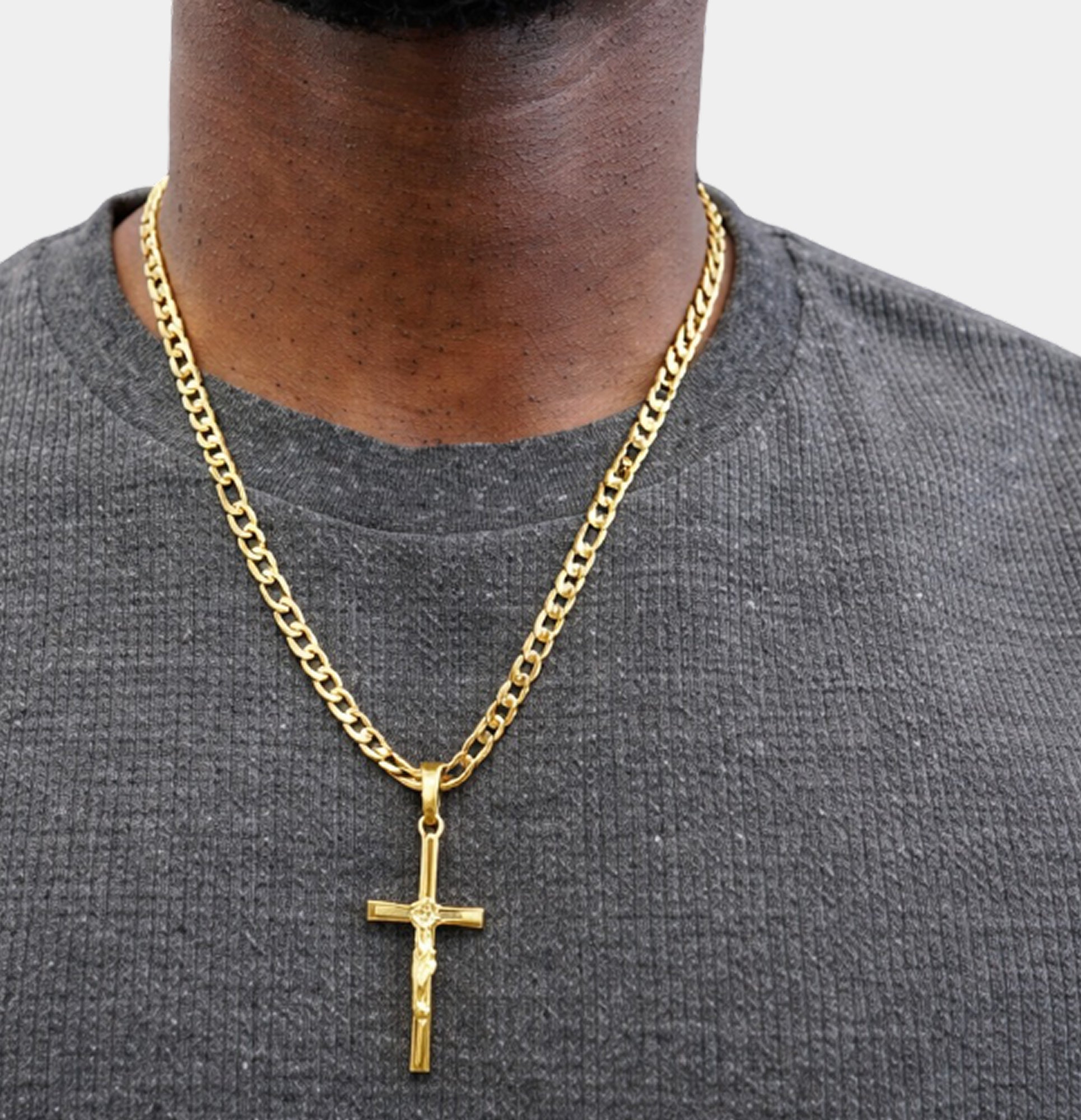 24K Gold Divine Heritage Crucifix Necklace | Men's Religious Pendant | Luxury Spiritual Jewelry – MH ELEGANCE - MH ELEGANCE - 24K Gold Divine Heritage Crucifix Necklace | Men's Religious Pendant | Luxury Spiritual Jewelry – MH ELEGANCE - Necklace