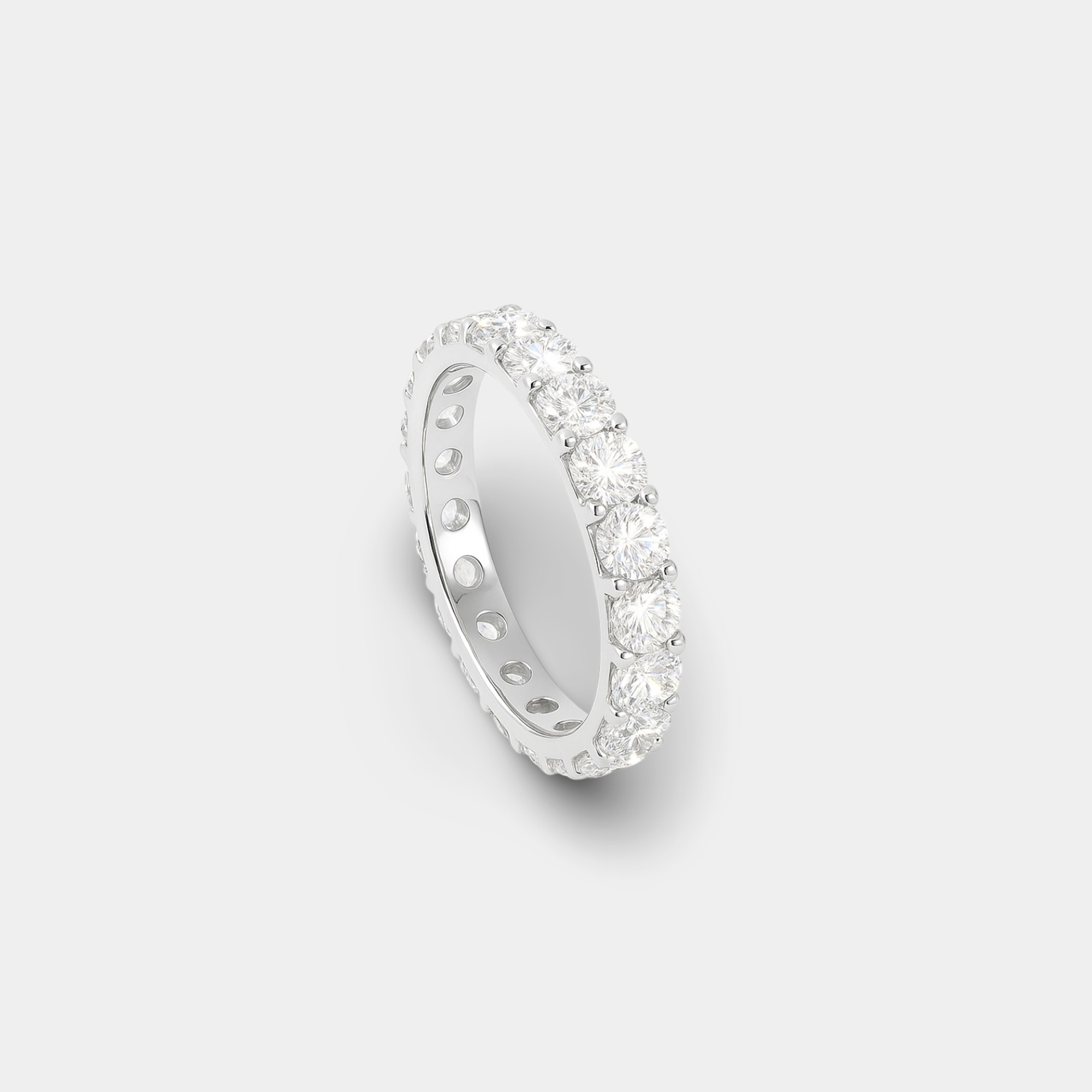 Diamond Eternity Ring in White Gold - MH ELEGANCE