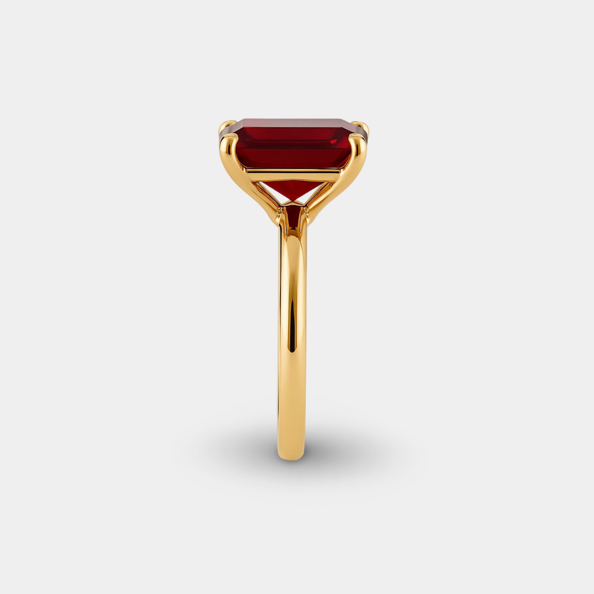 Sena Garnet Solitaire Engagement Ring