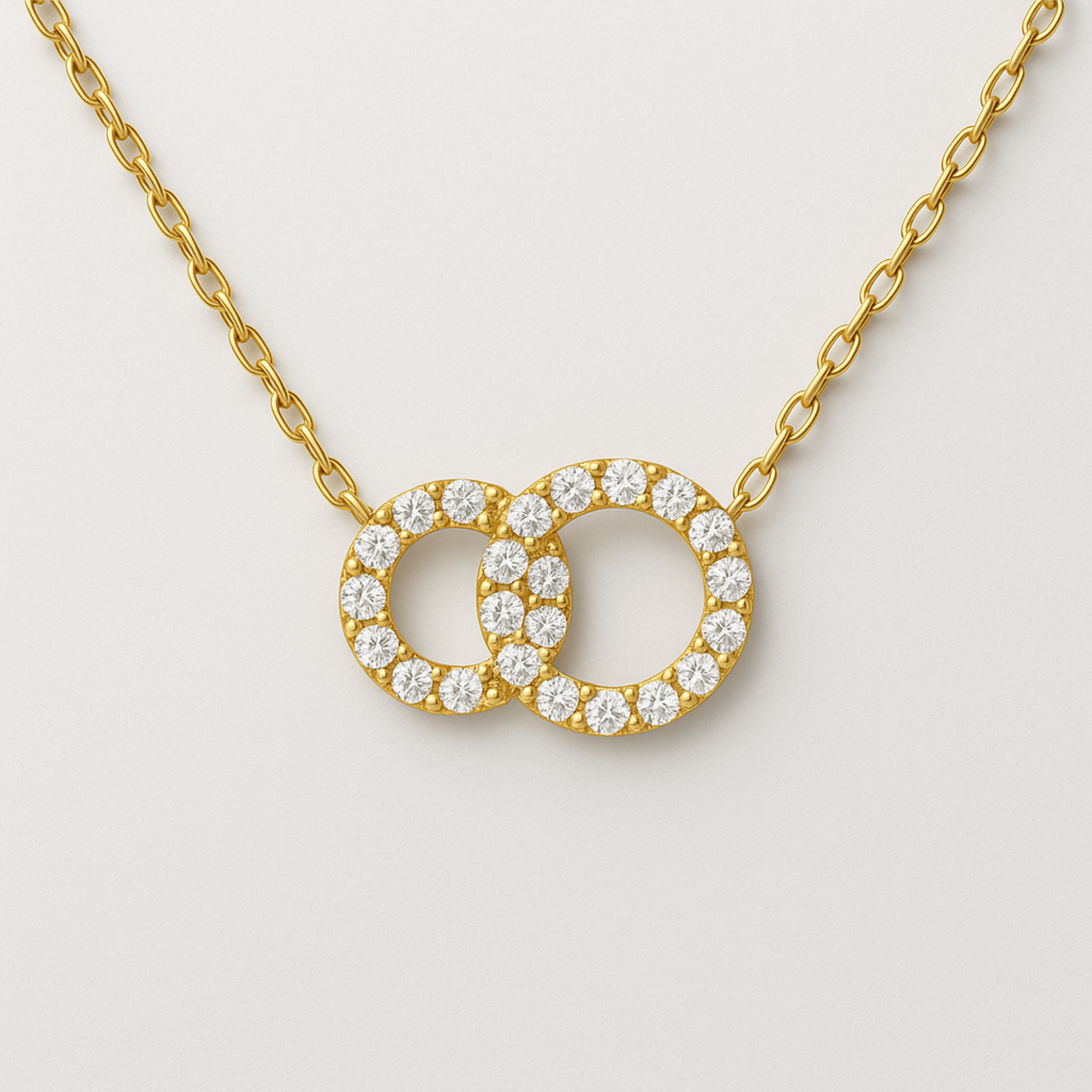 Gold Circle Pendant Necklace - MH ELEGANCE