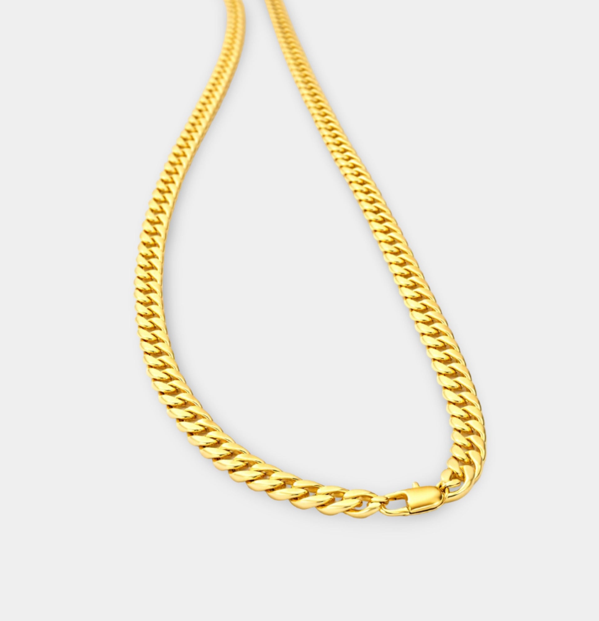Chaîne Cubaine Bordure Diamant Or 18K | Collier de Luxe pour Homme | Pendentif Premium Or – MH ELEGANCE