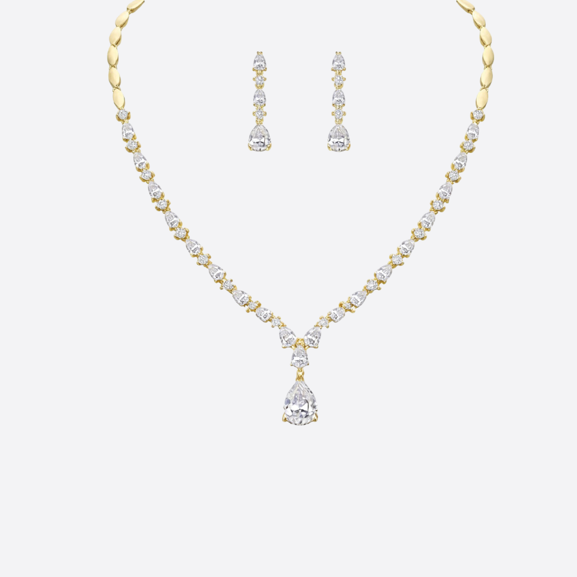 Eternal Elegance Teardrop Necklace Earrings Set