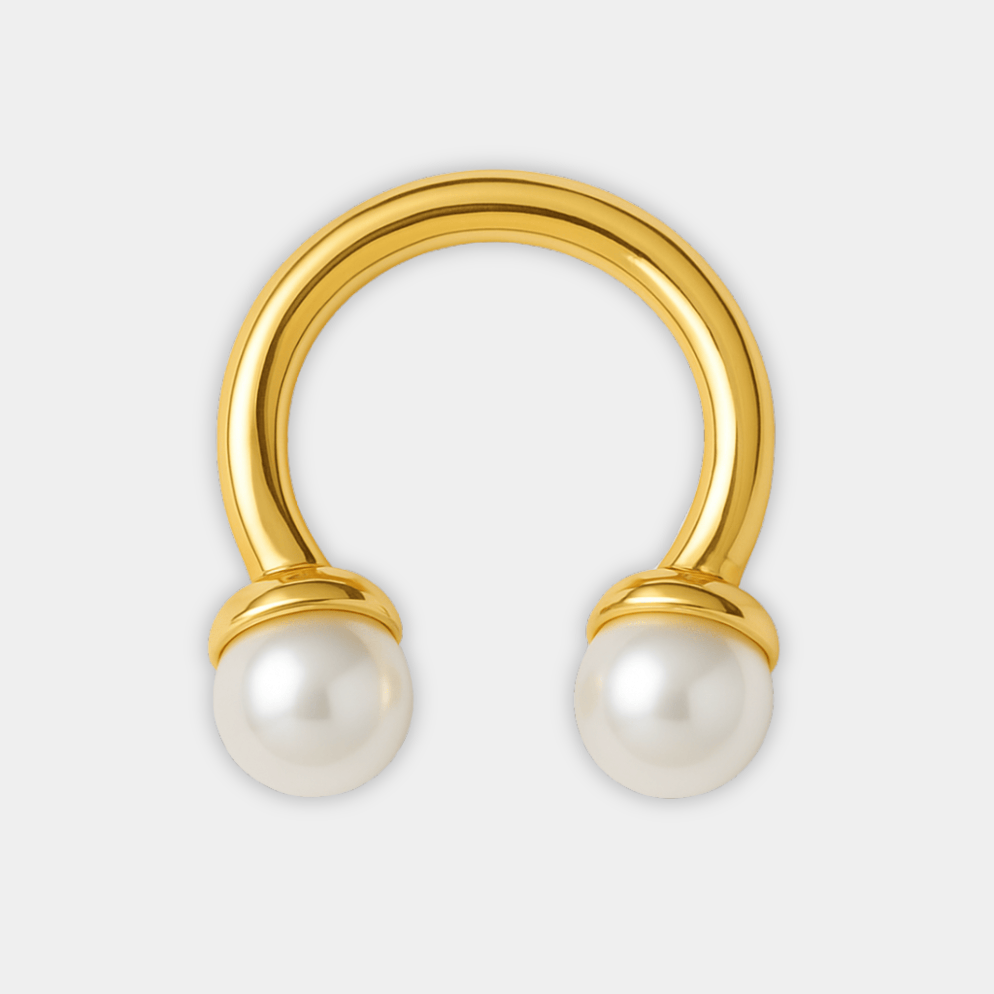Twin Pearl Arc Ring