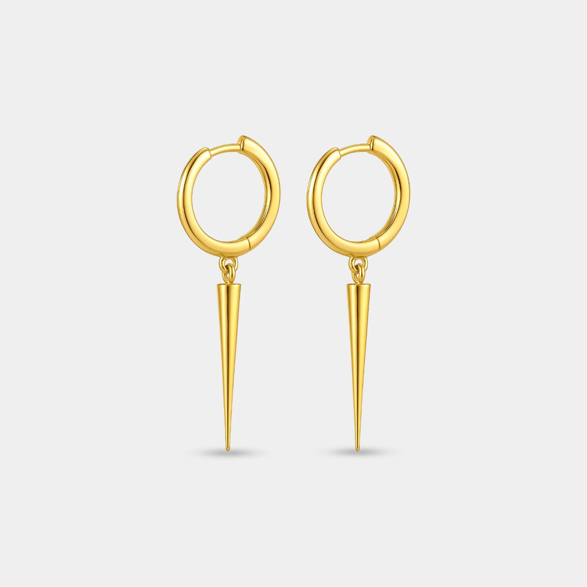 Spike Dangle Huggie Hoops