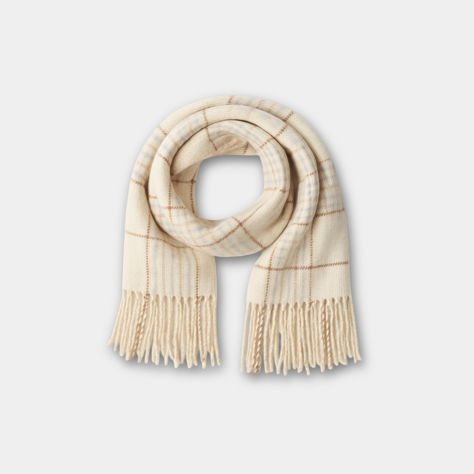 White Lattice Pashmina Shawl