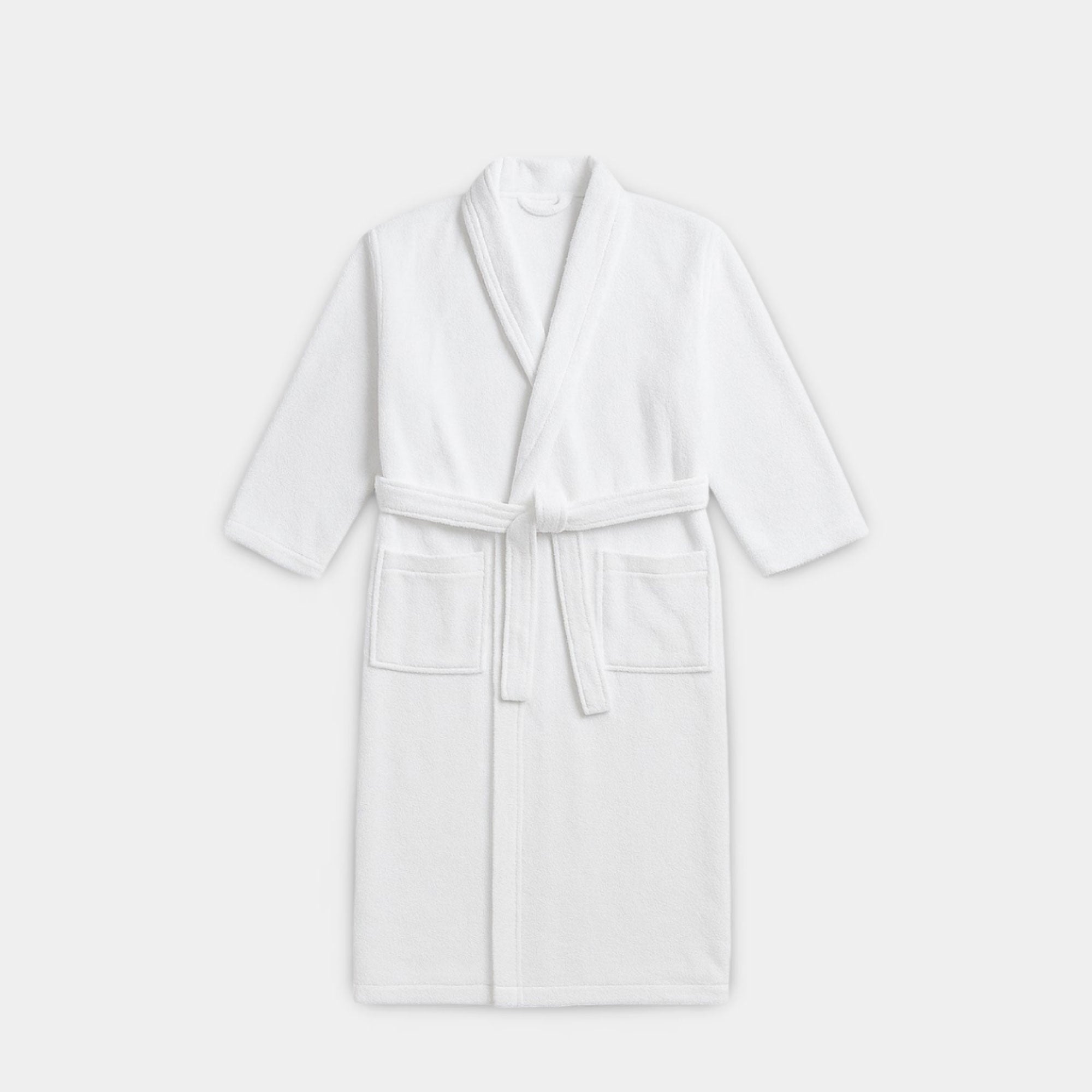 Men’s White Turkish Terry Bathrobe