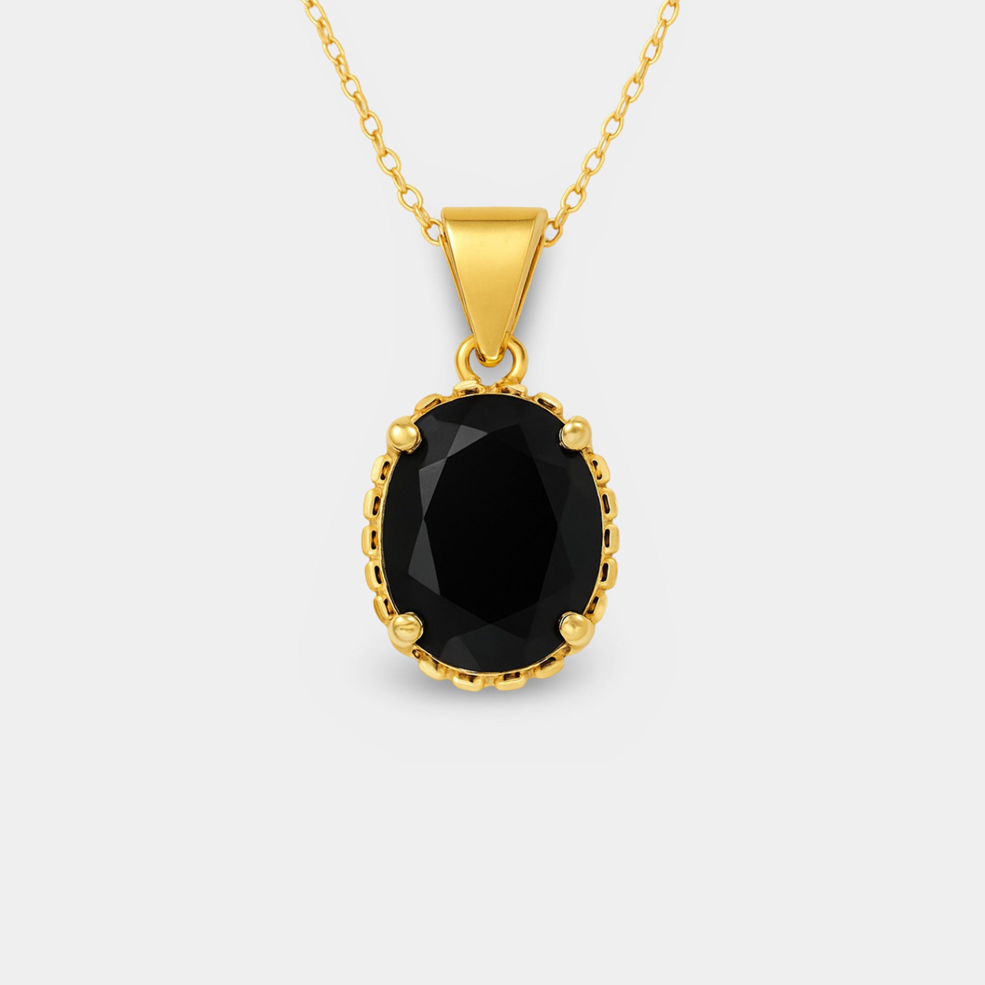 Onyx Solitaire Pendant