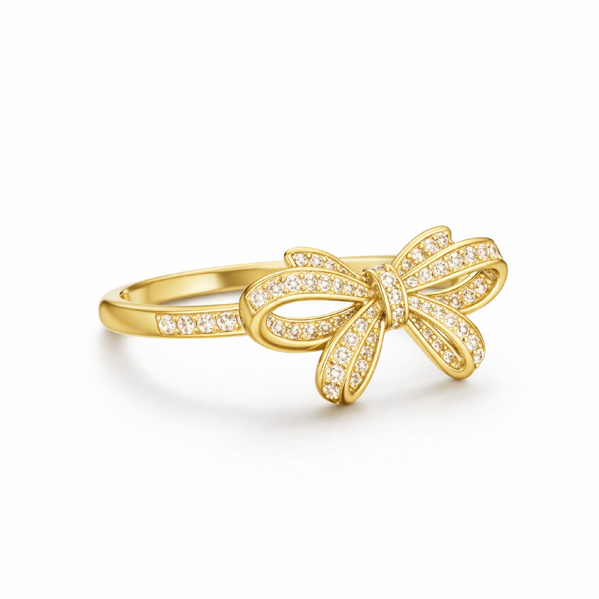 Bow stackable statement ring