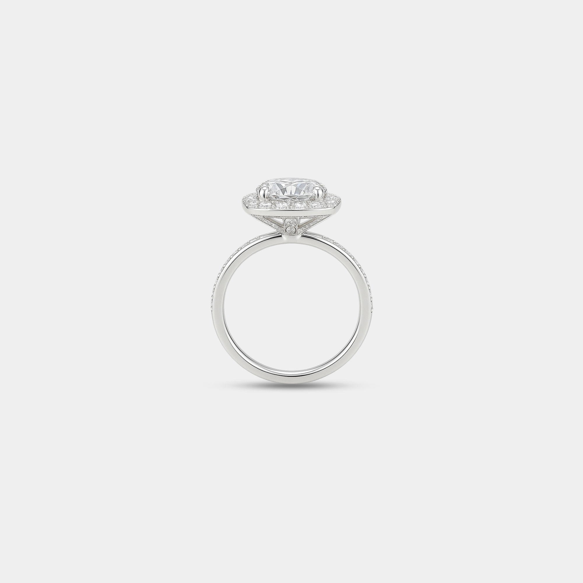 Mira Moissanite Halo Engagement Ring - MH ELEGANCE