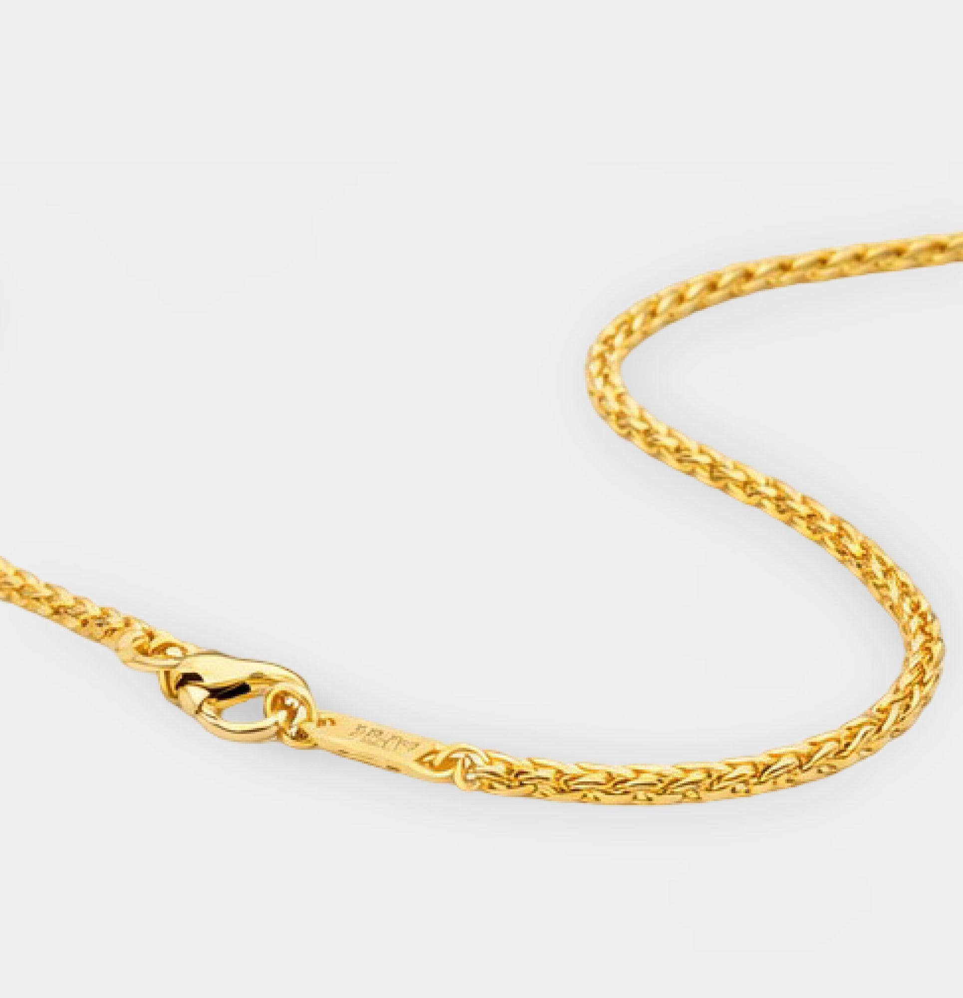Gold Plated Obsidian Twist Rope Chain