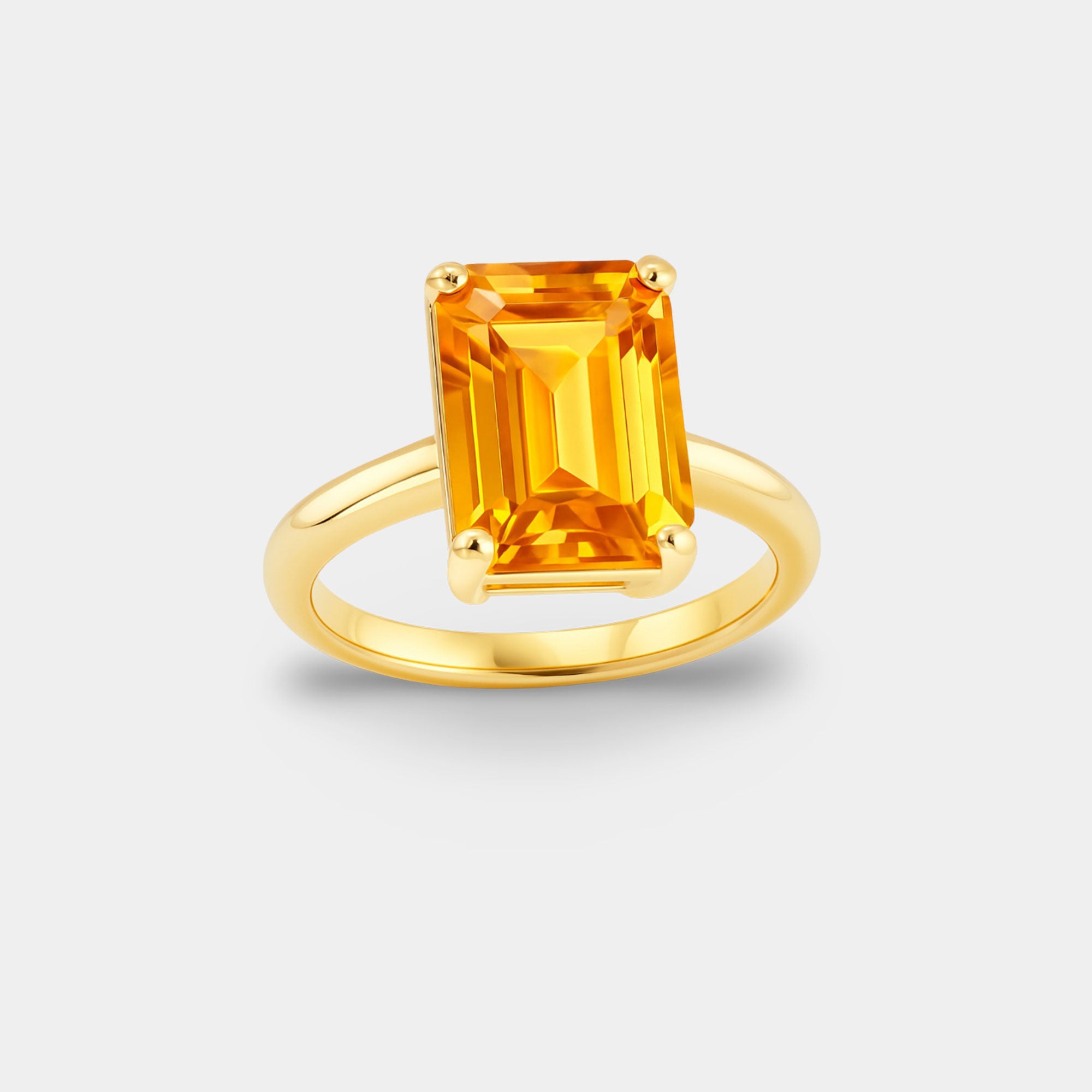 Citrine Solitaire Engagement Ring - MH ELEGANCE