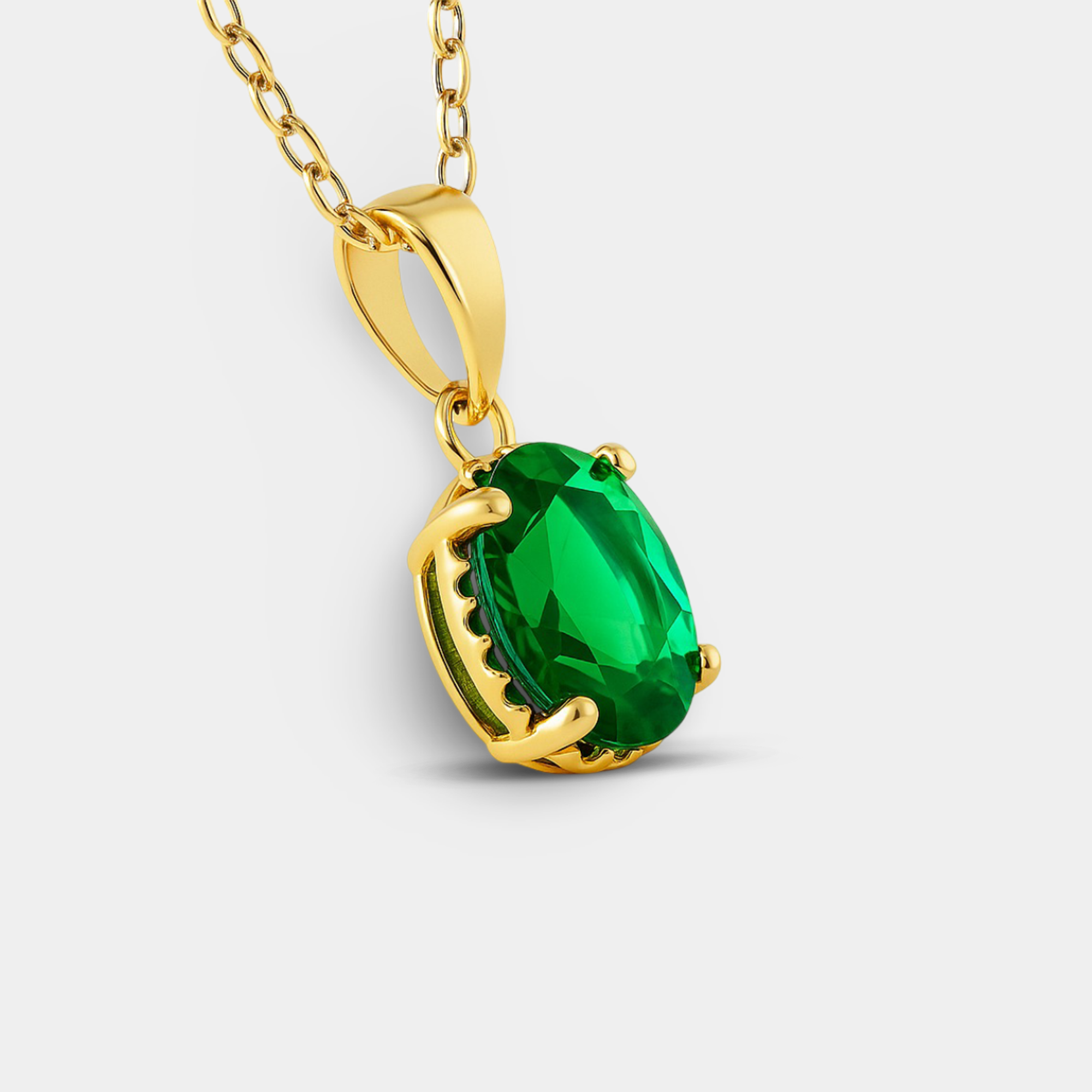 Orla Oval Solitaire Pendant