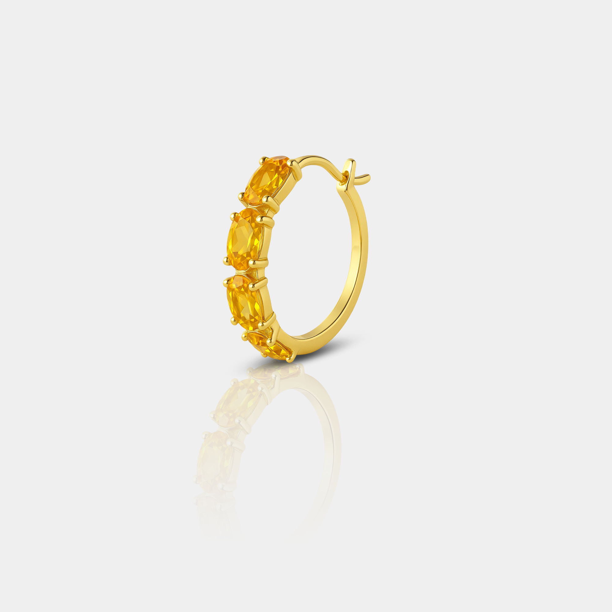 Citrine Hoop Earrings