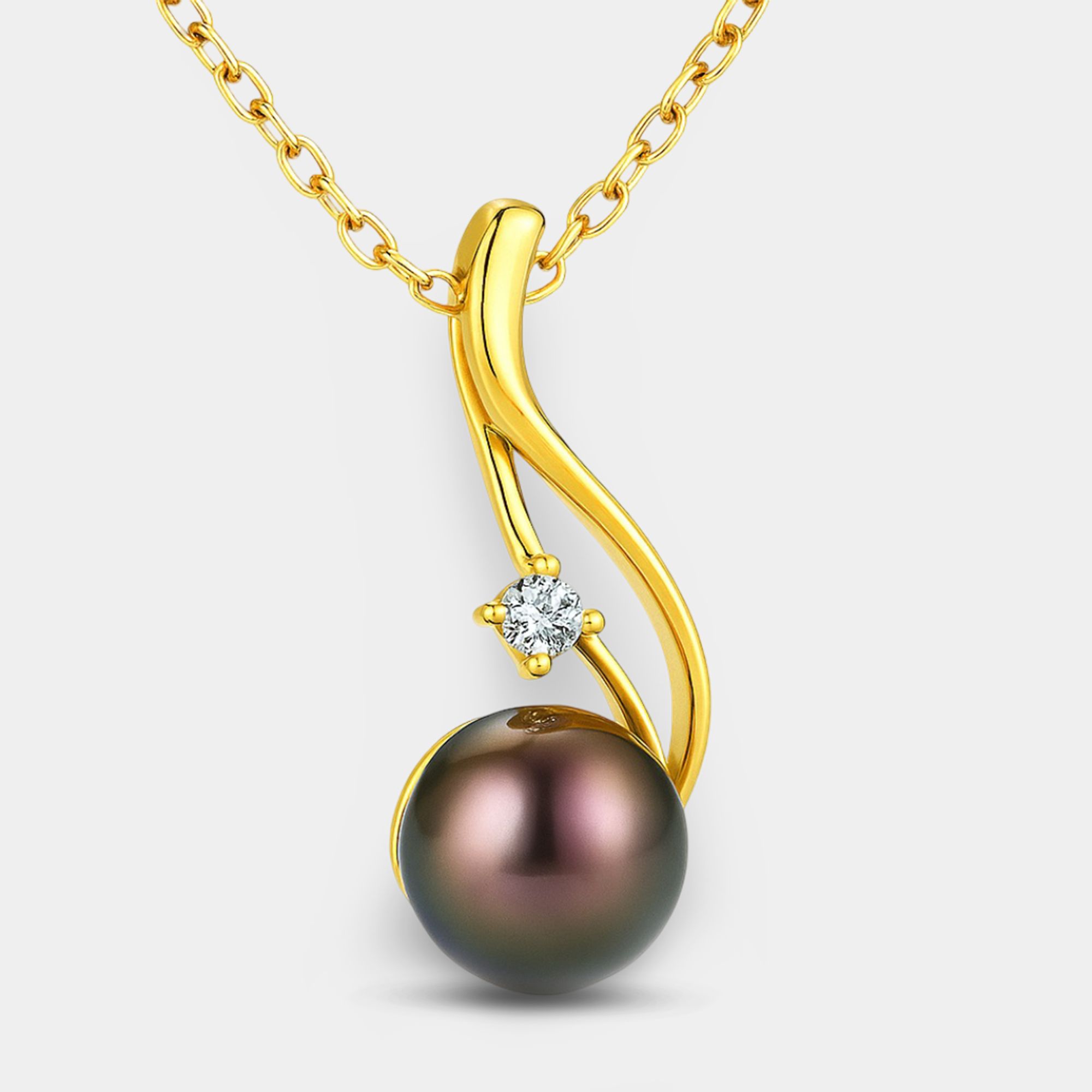 Luna Noir Tahitian Pearl Pendant Necklace