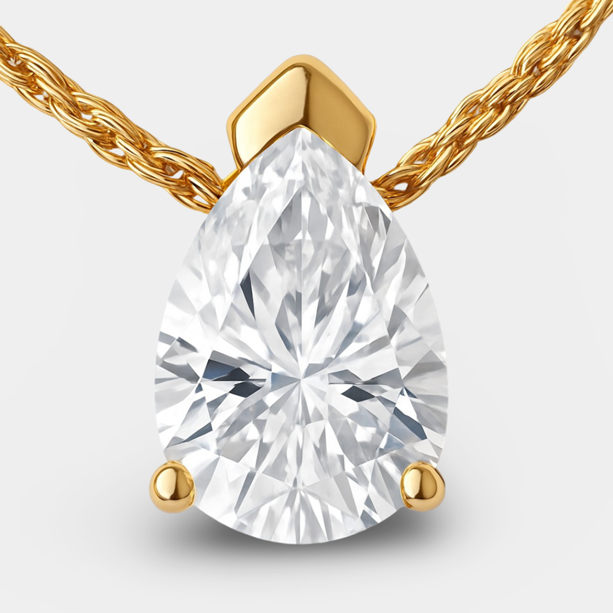 Liora Teardrop Moissanite Necklace - MH ELEGANCE