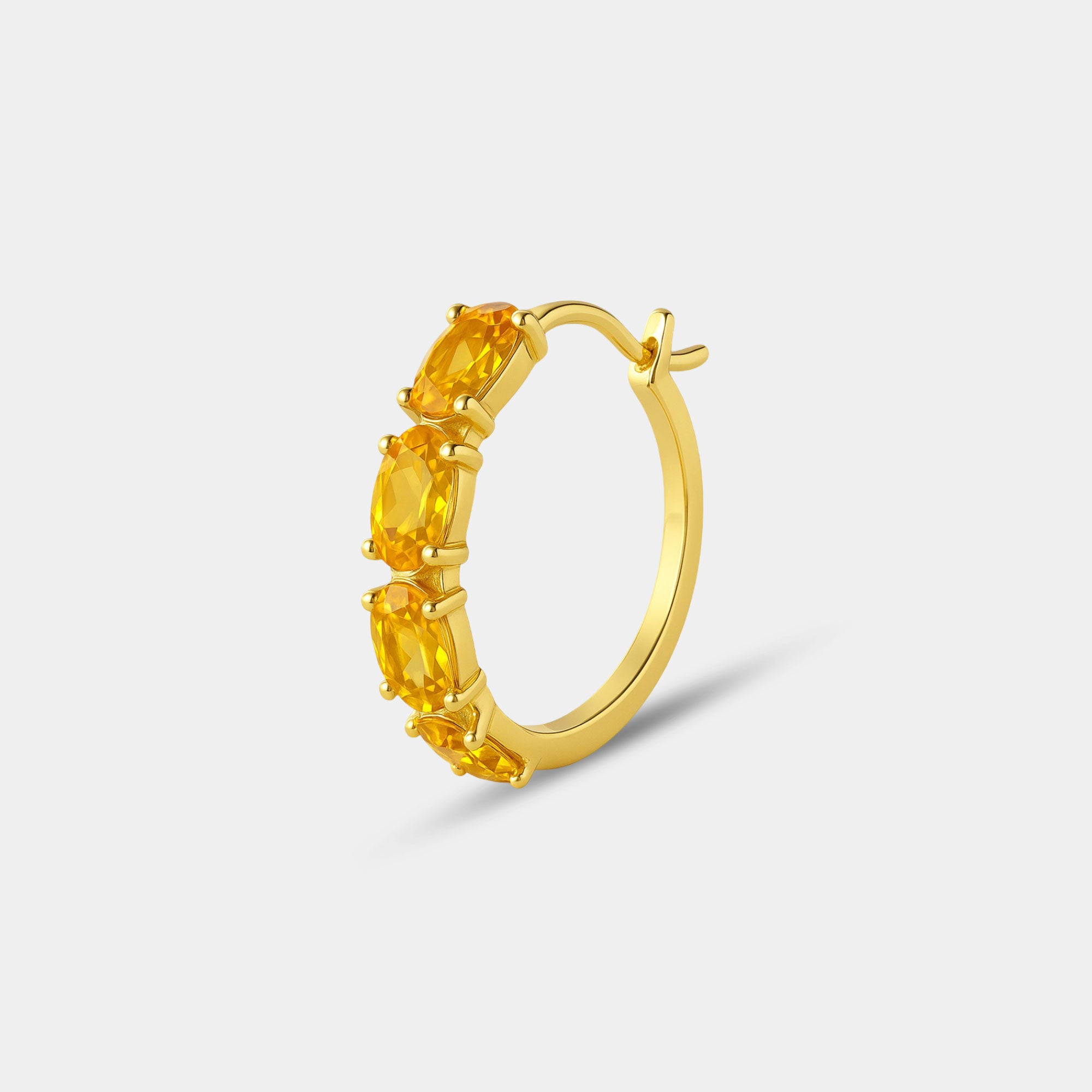 Citrine Hoop Earrings