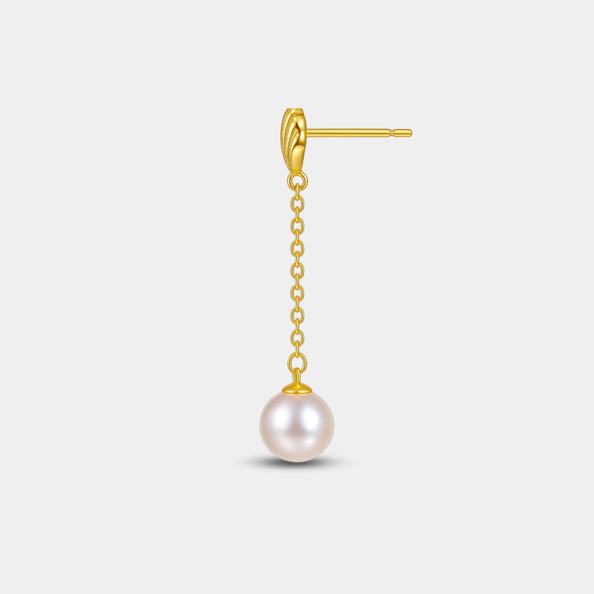 Shell Pearl Chain Drop Earrings
