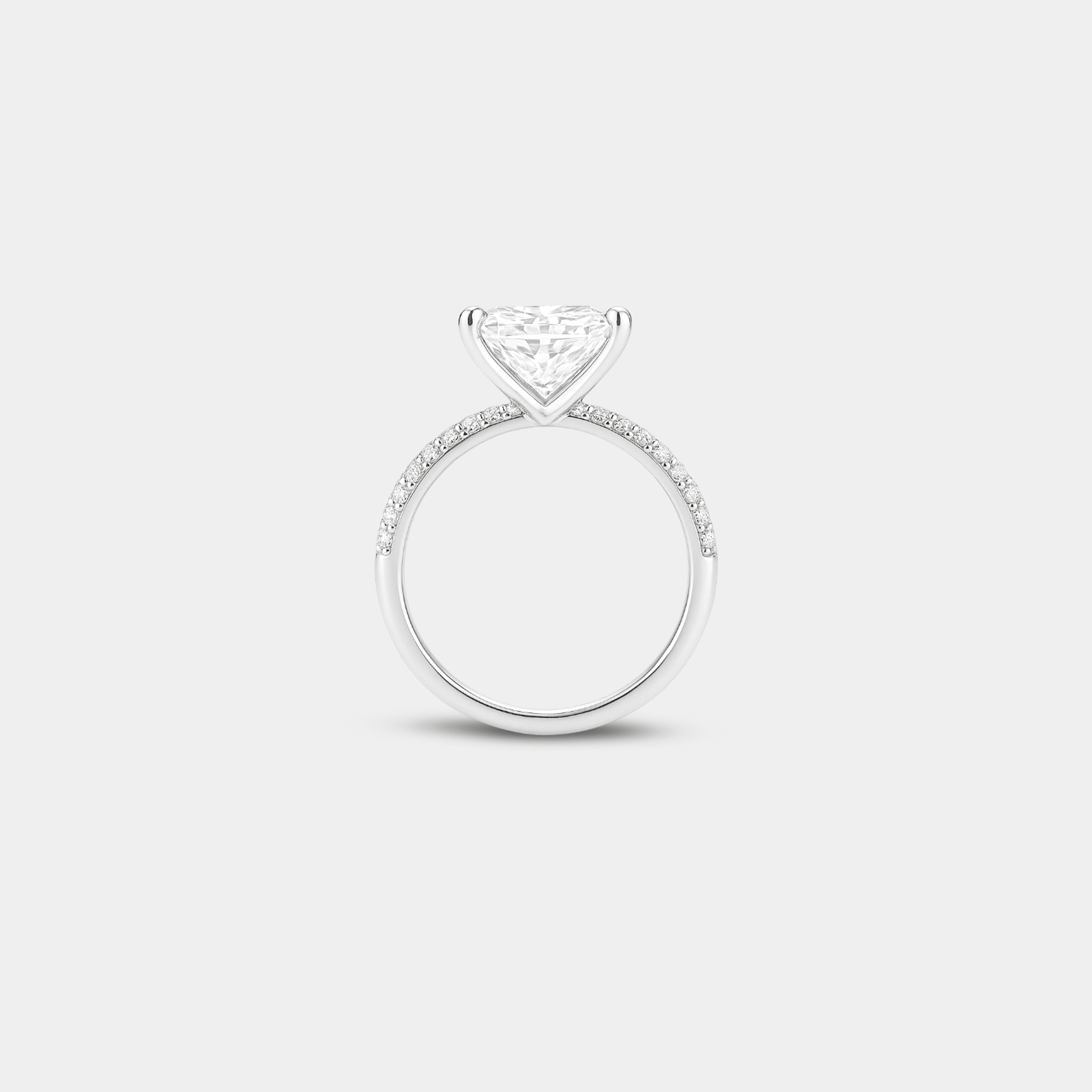 3CT Radiant Cut Solitaire Ring - MH ELEGANCE - 3CT Radiant Cut Solitaire Ring -