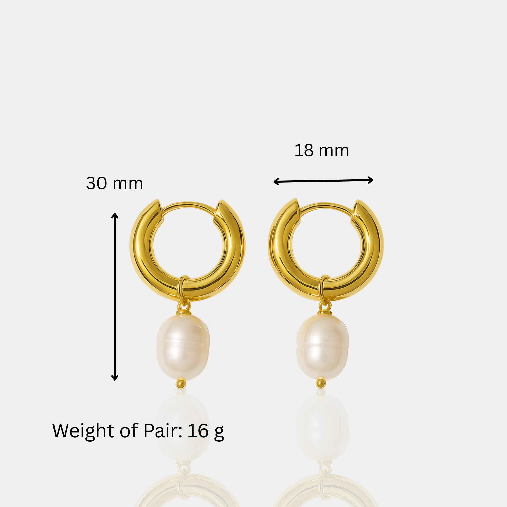 Aros con halo de oro y perla