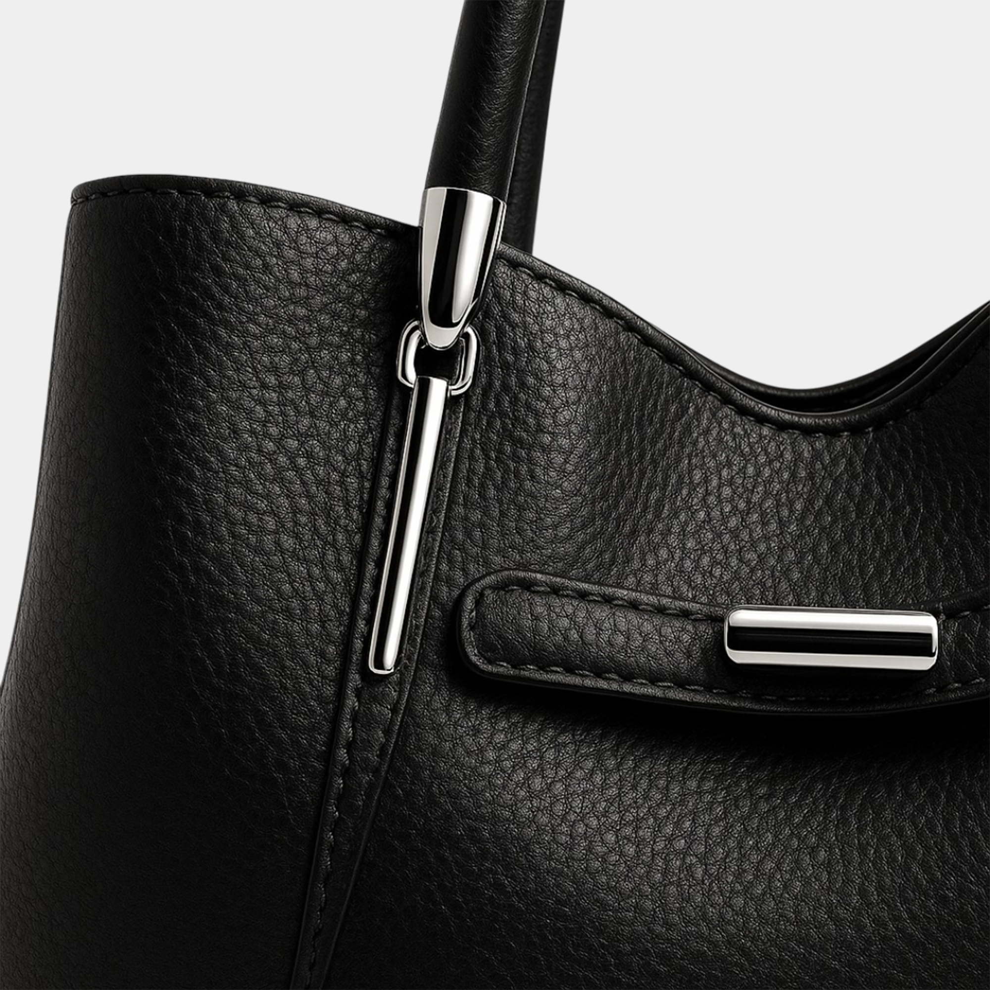 Leather Hobo Tote Handbag