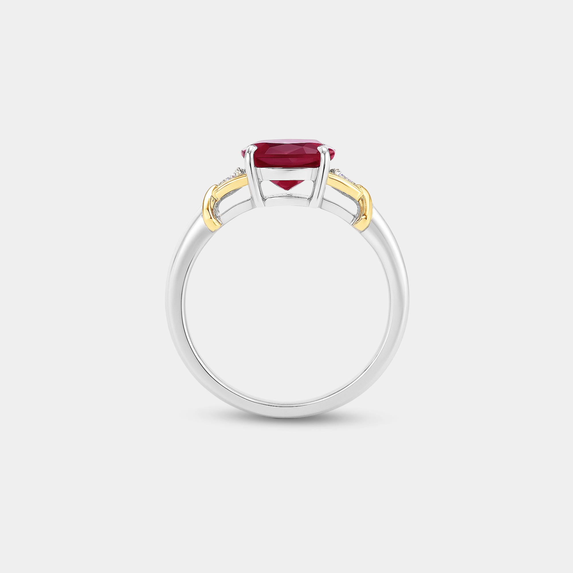 Ruby & Diamond Crossover Ring